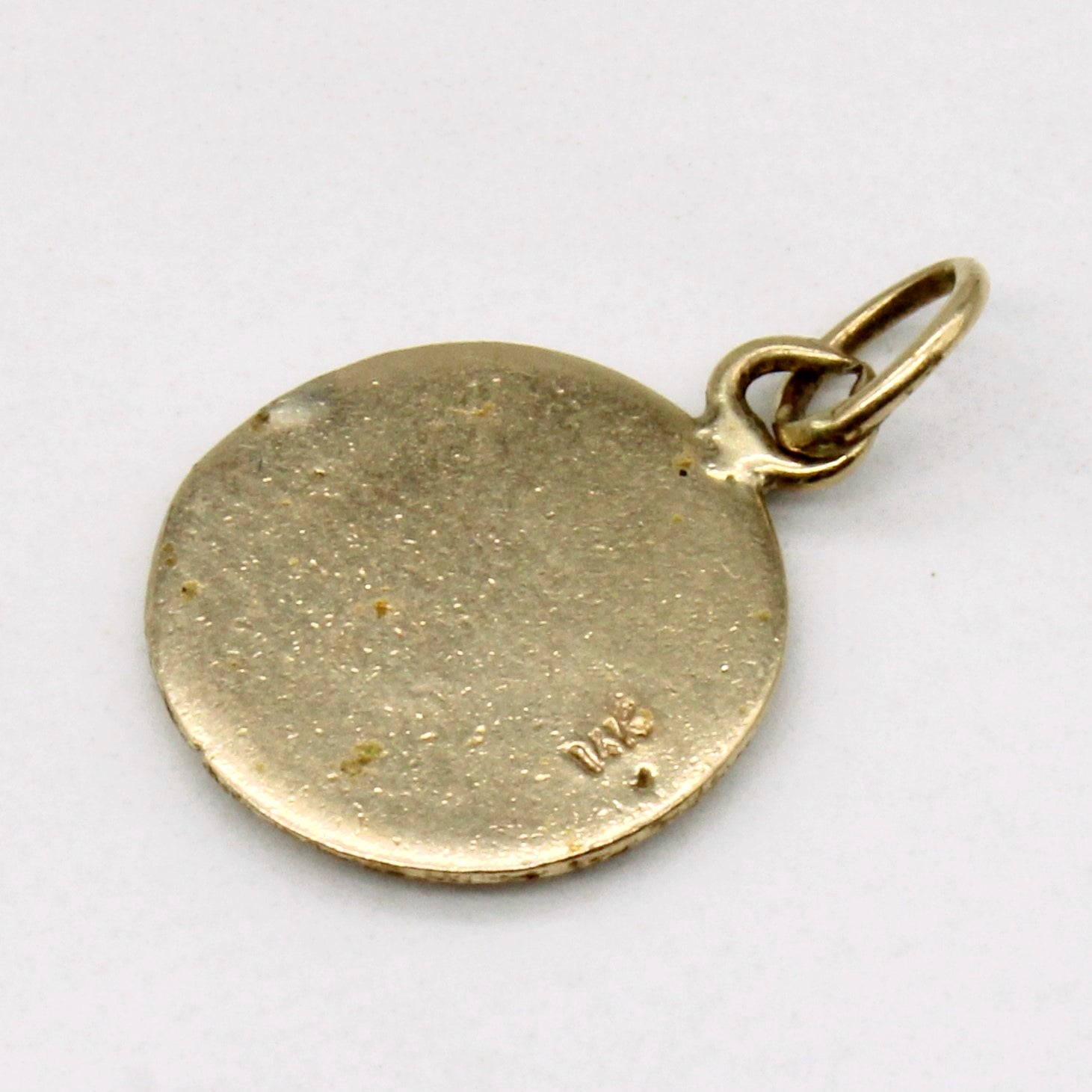 14k Yellow Gold Basket Ball Charm