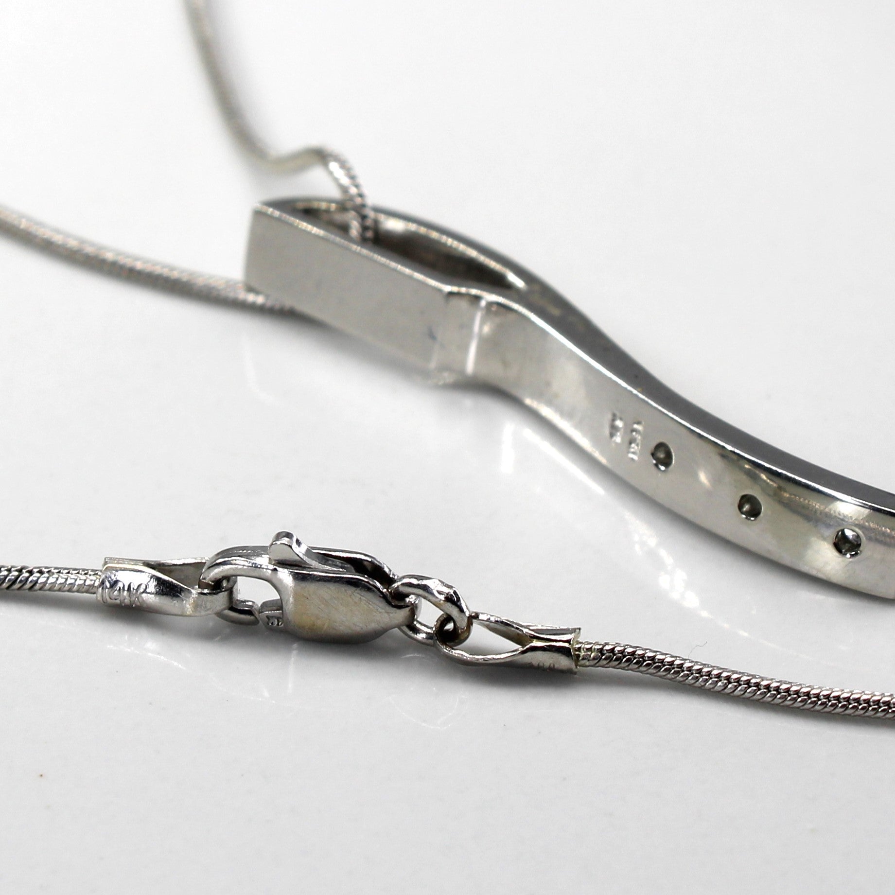 Flush Set Diamond Pendant Necklace | 0.04ctw | 15"|