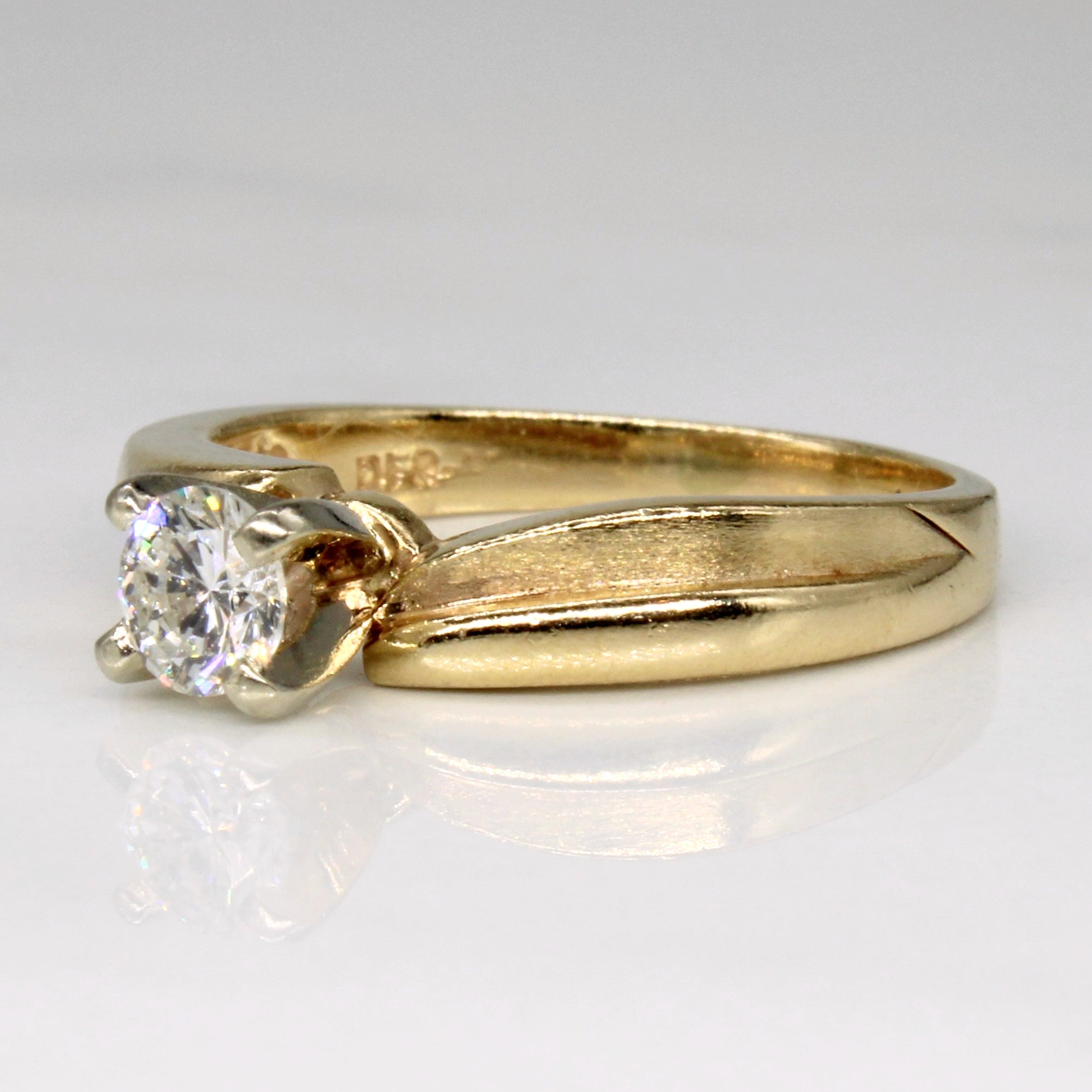 Cathedral Set Diamond Engagement Ring | 0.37ct | SZ 7.25 |