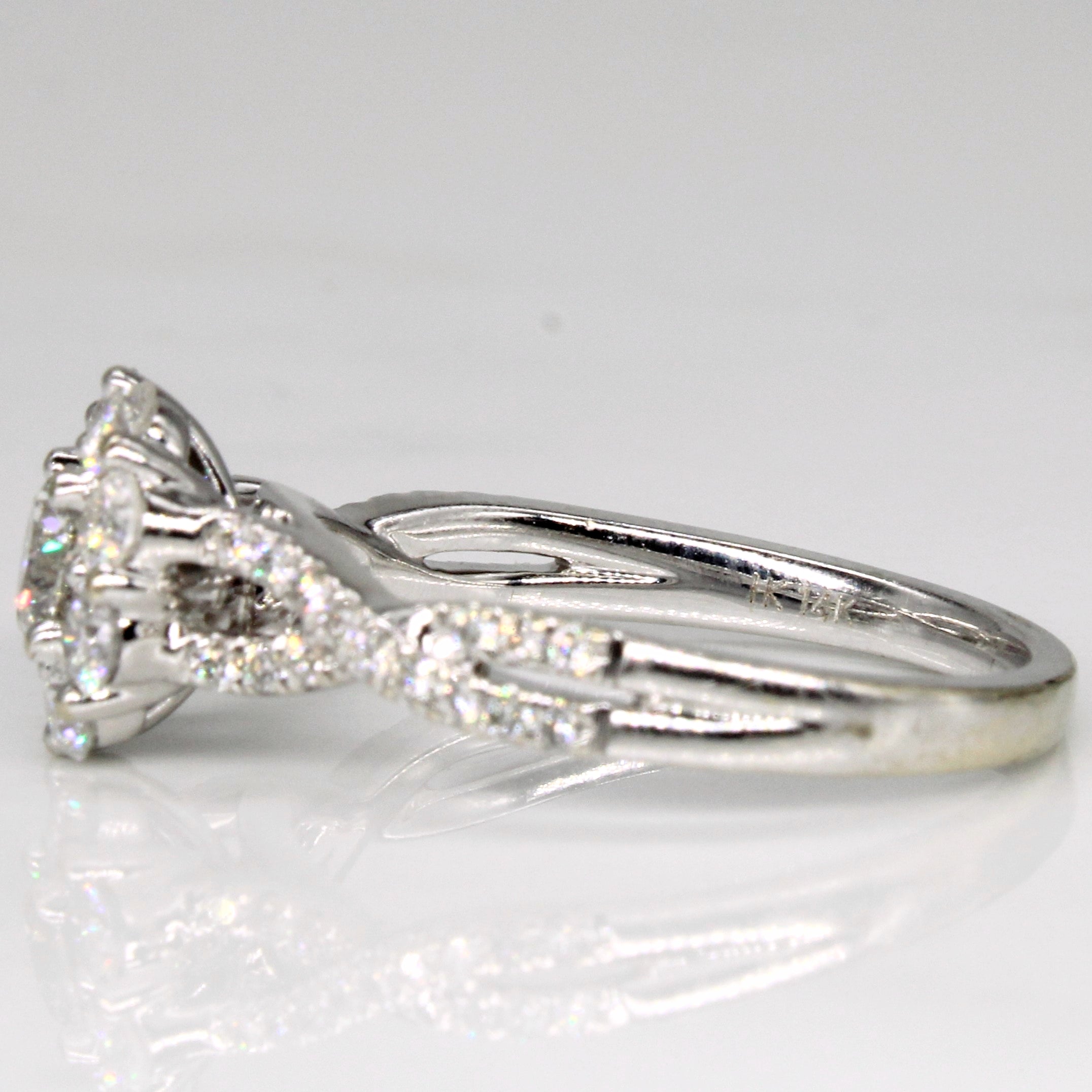 Canadian Diamond Halo Engagement Ring | 0.97ctw | SZ 6.75 |