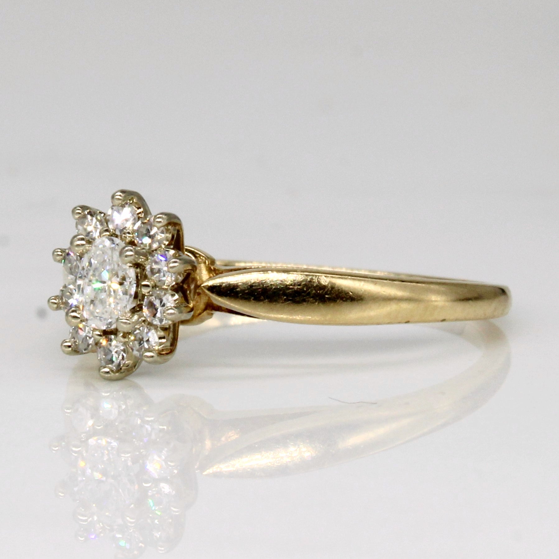 Oval Cut Diamond Engagement Ring | 0.27ctw | SZ 6.75 |