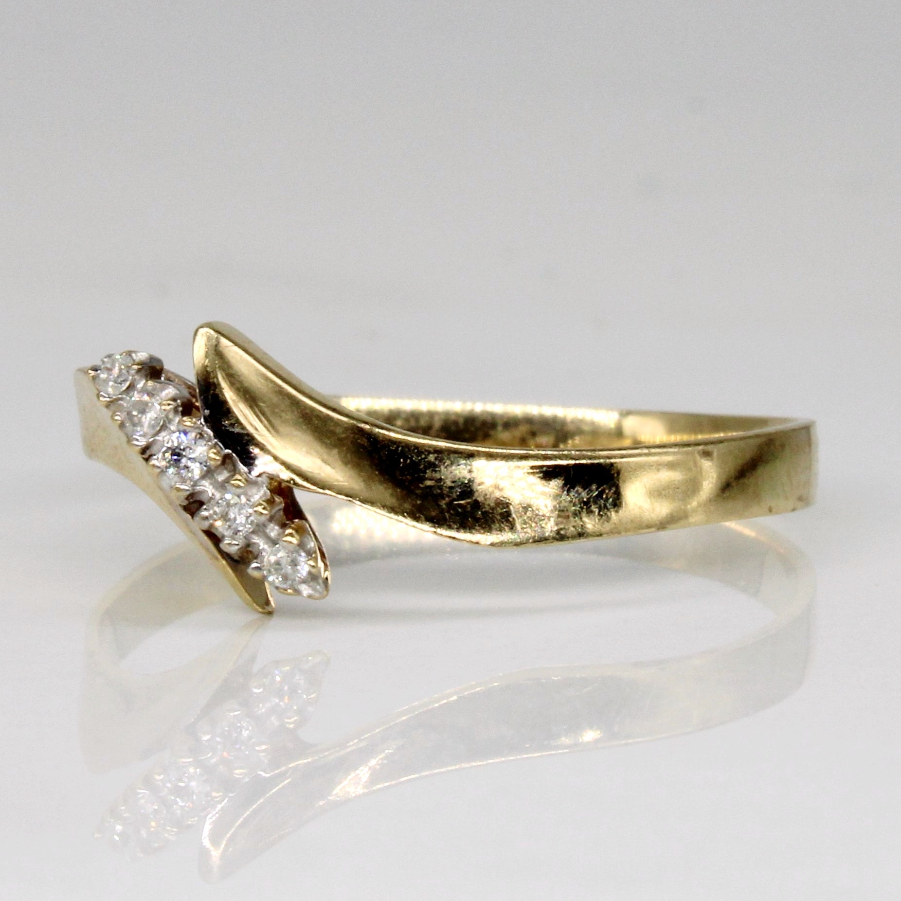 Diamond Bypass Ring | 0.04ctw | SZ 9.75 |