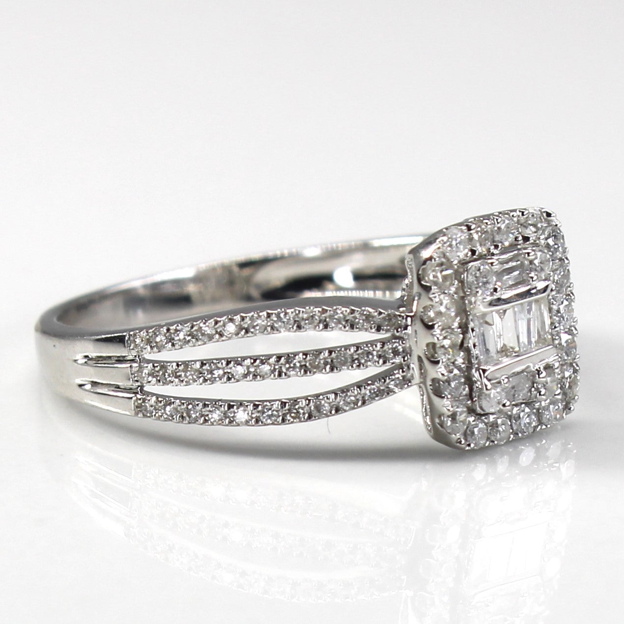 Halo Style Multi Diamond Ring | 0.36ctw | SZ 6.5 |