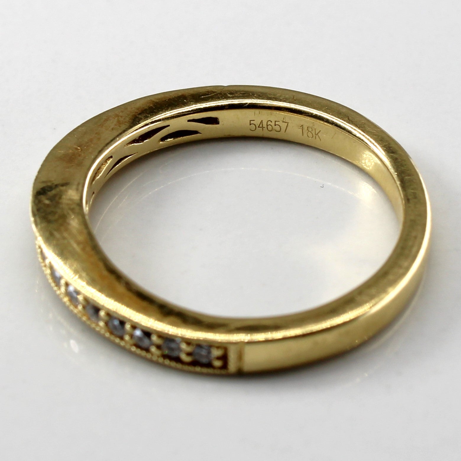 Pave Set Diamond Wedding Band | 0.19ctw | SZ 5.75 |