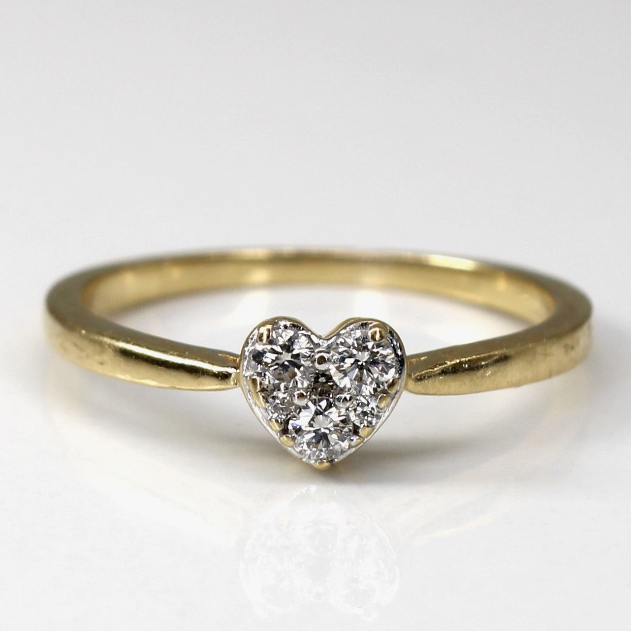 Heart Design Cluster Diamond Ring | 0.12ctw | SZ 5.25 |
