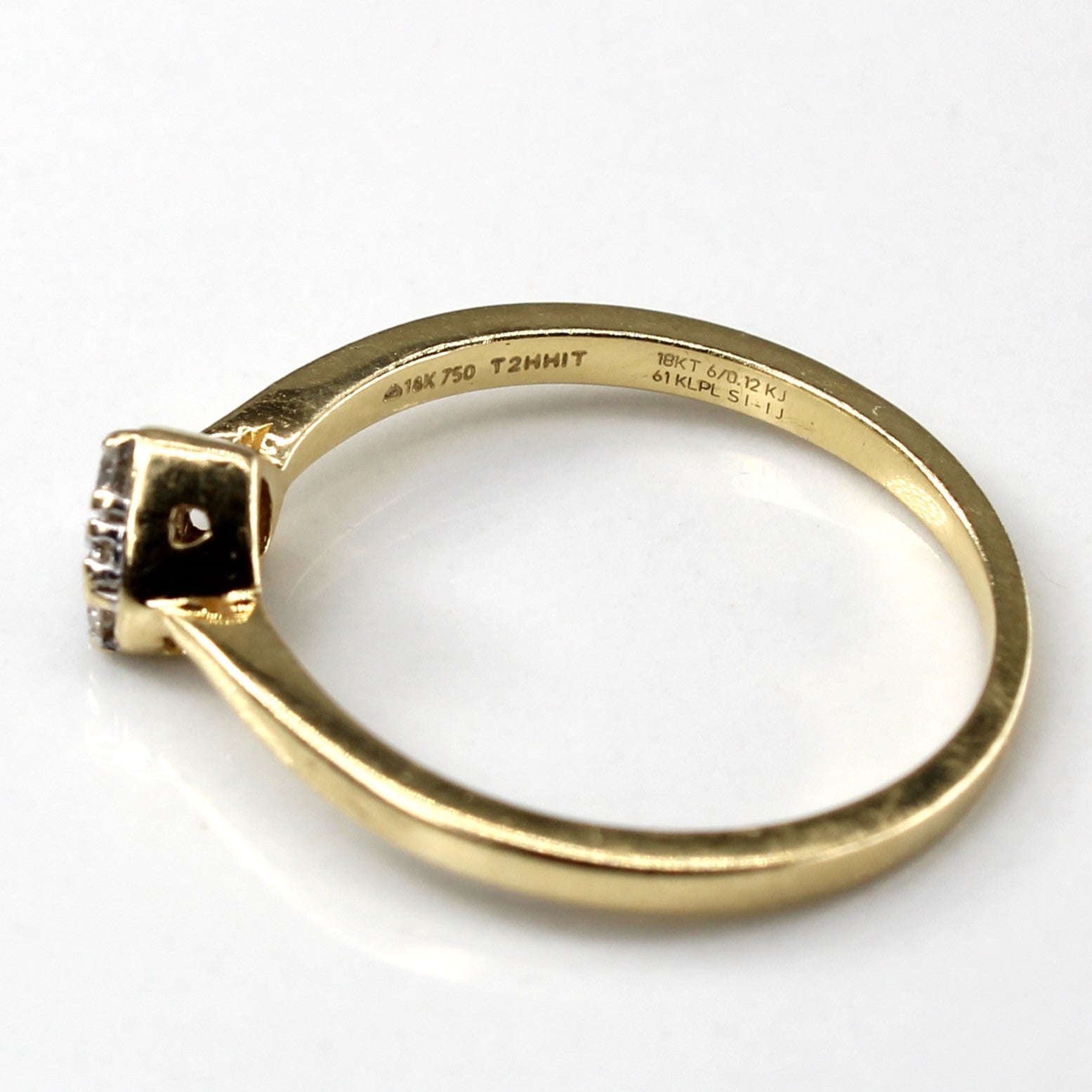 Heart Design Cluster Diamond Ring | 0.12ctw | SZ 5.25 |