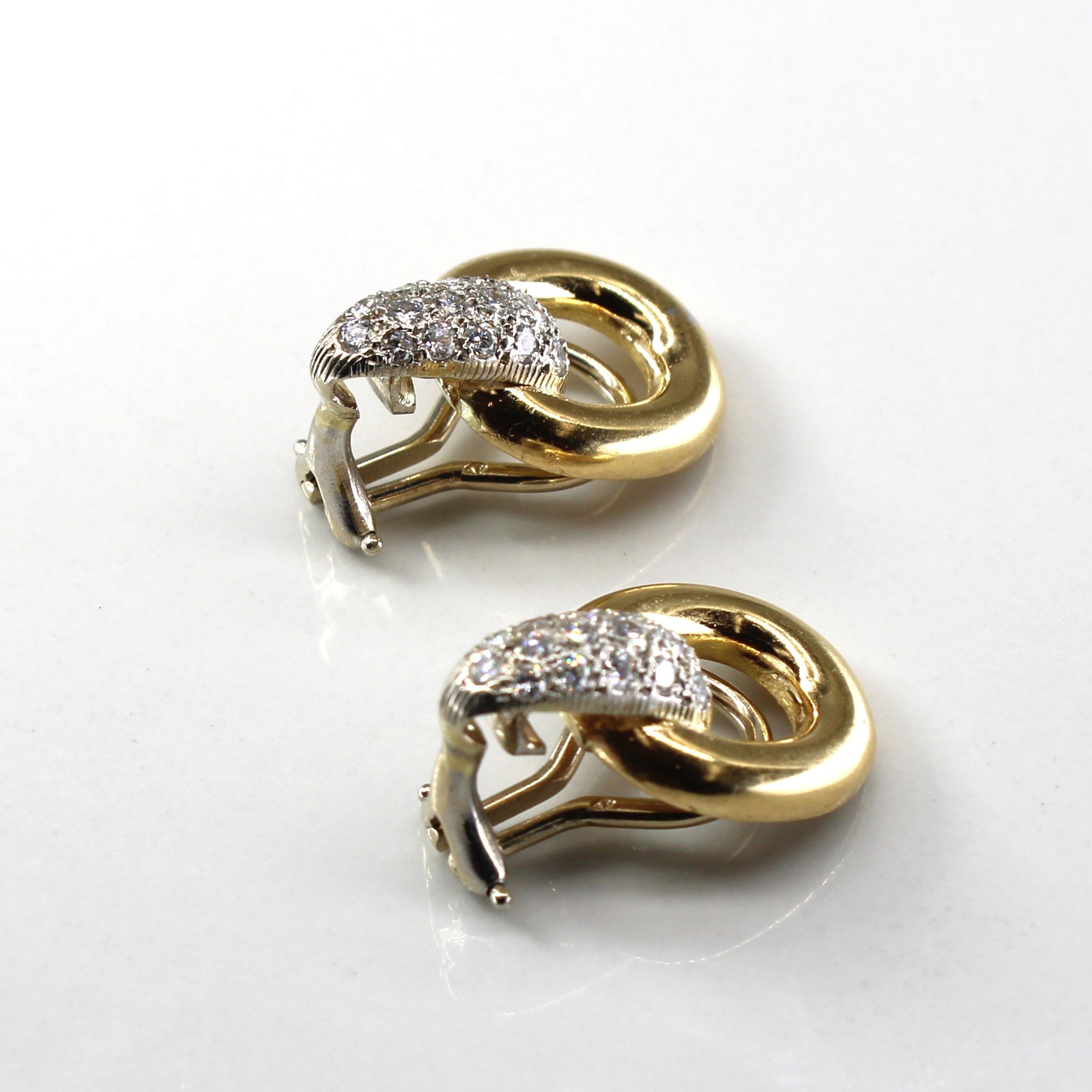 Cluster Set Diamond Clip Earrings | 0.42ctw |