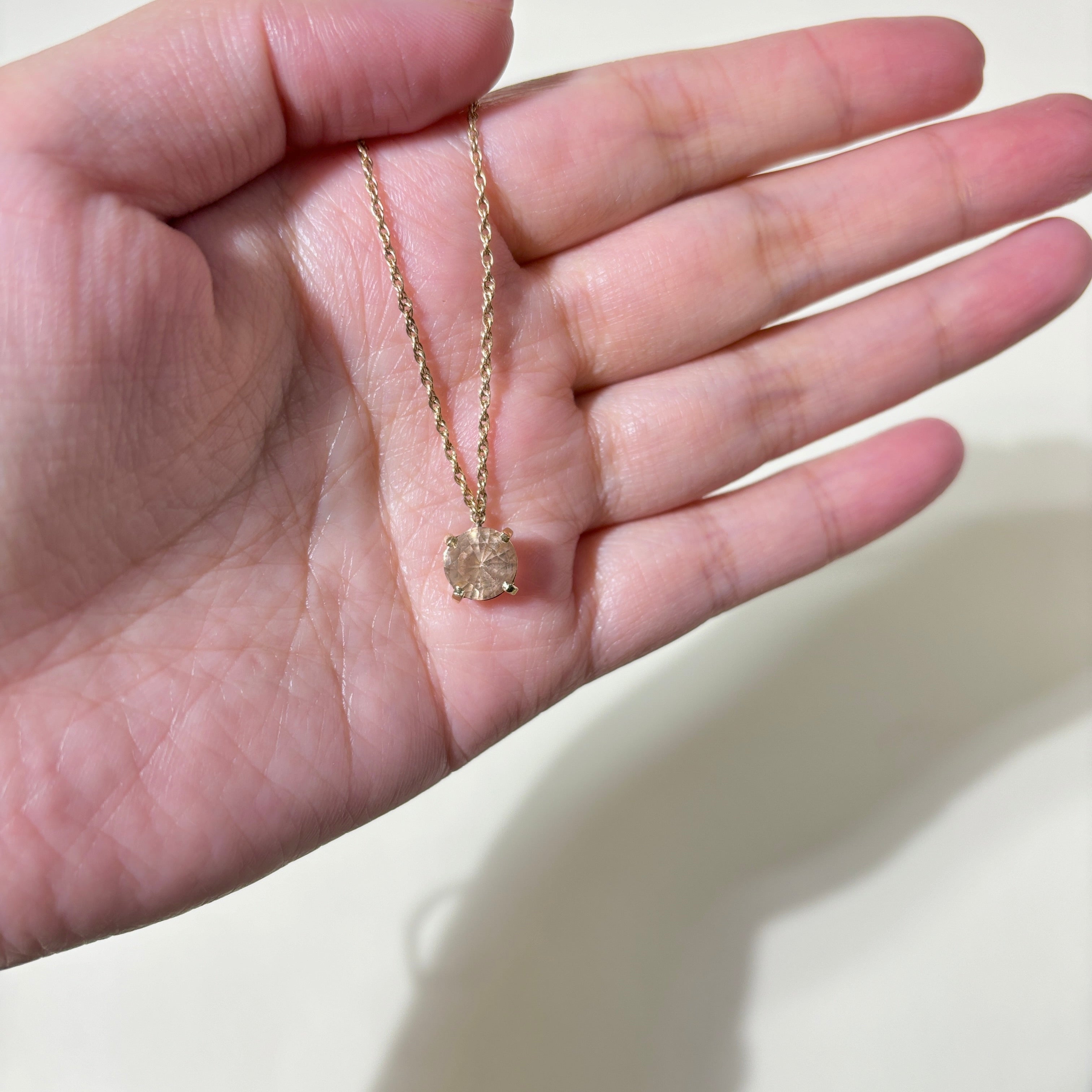 14K Yellow Gold Kunzite Pendant Necklace | 1.94ct | 16" |