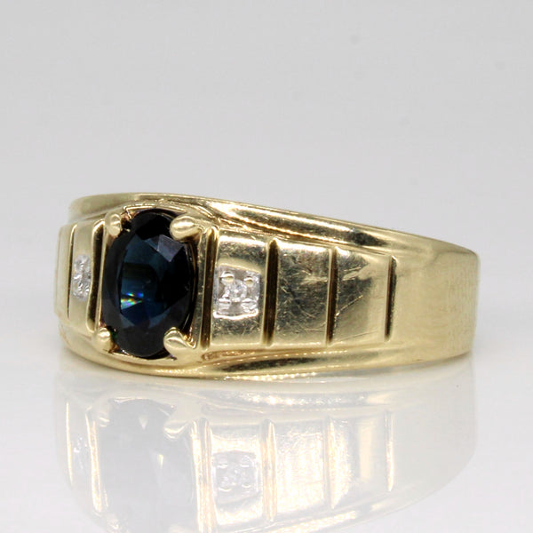 Sapphire & Diamond Cocktail Ring | 1.00ct, 0.01ctw | SZ 8.75 |
