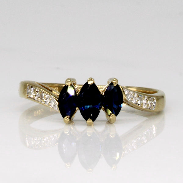 Sapphire & Diamond Ring | 0.45ctw, 0.04ctw | SZ 5.5 |
