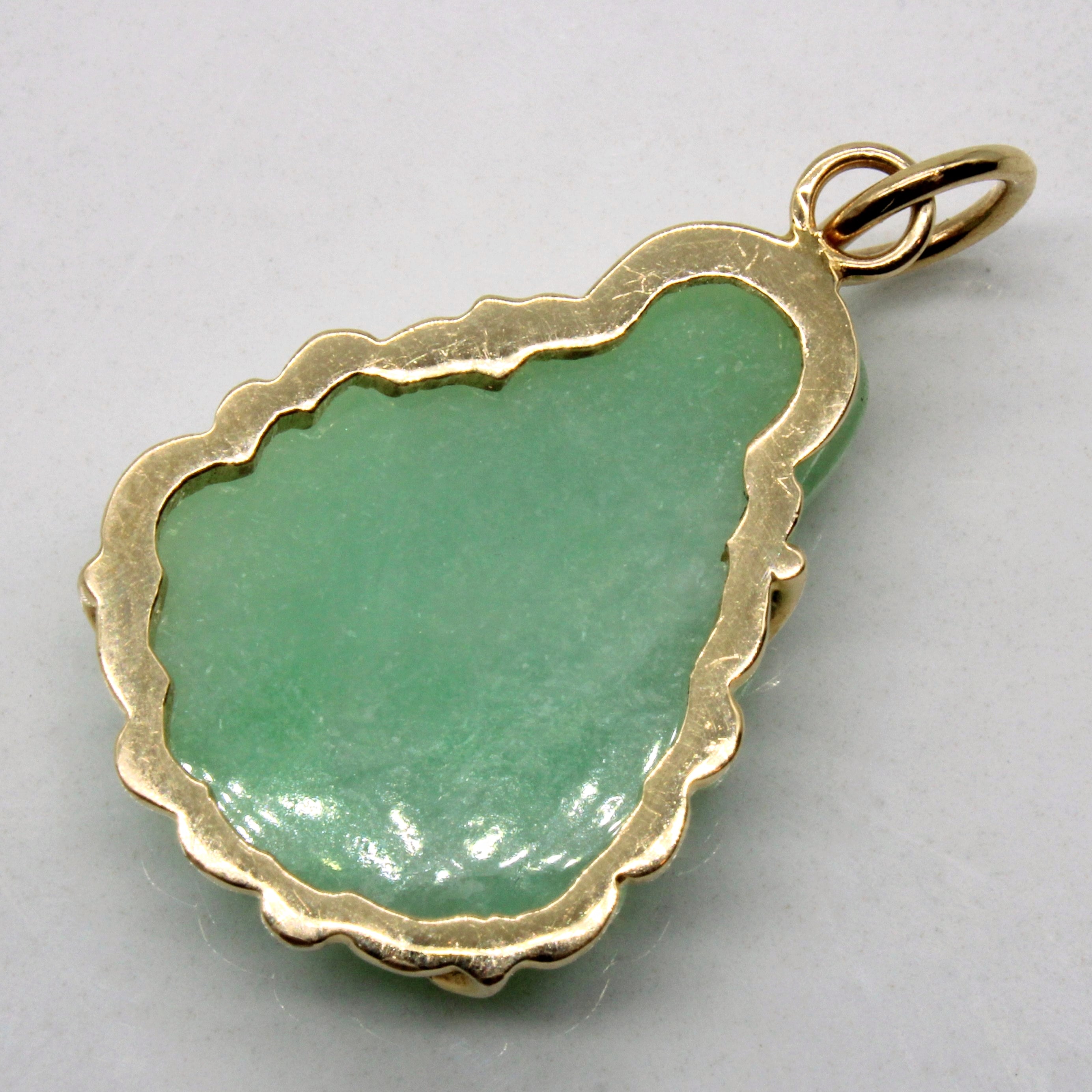 Pendentif Bouddha en jadéite 14 carats | 15,00 ct |