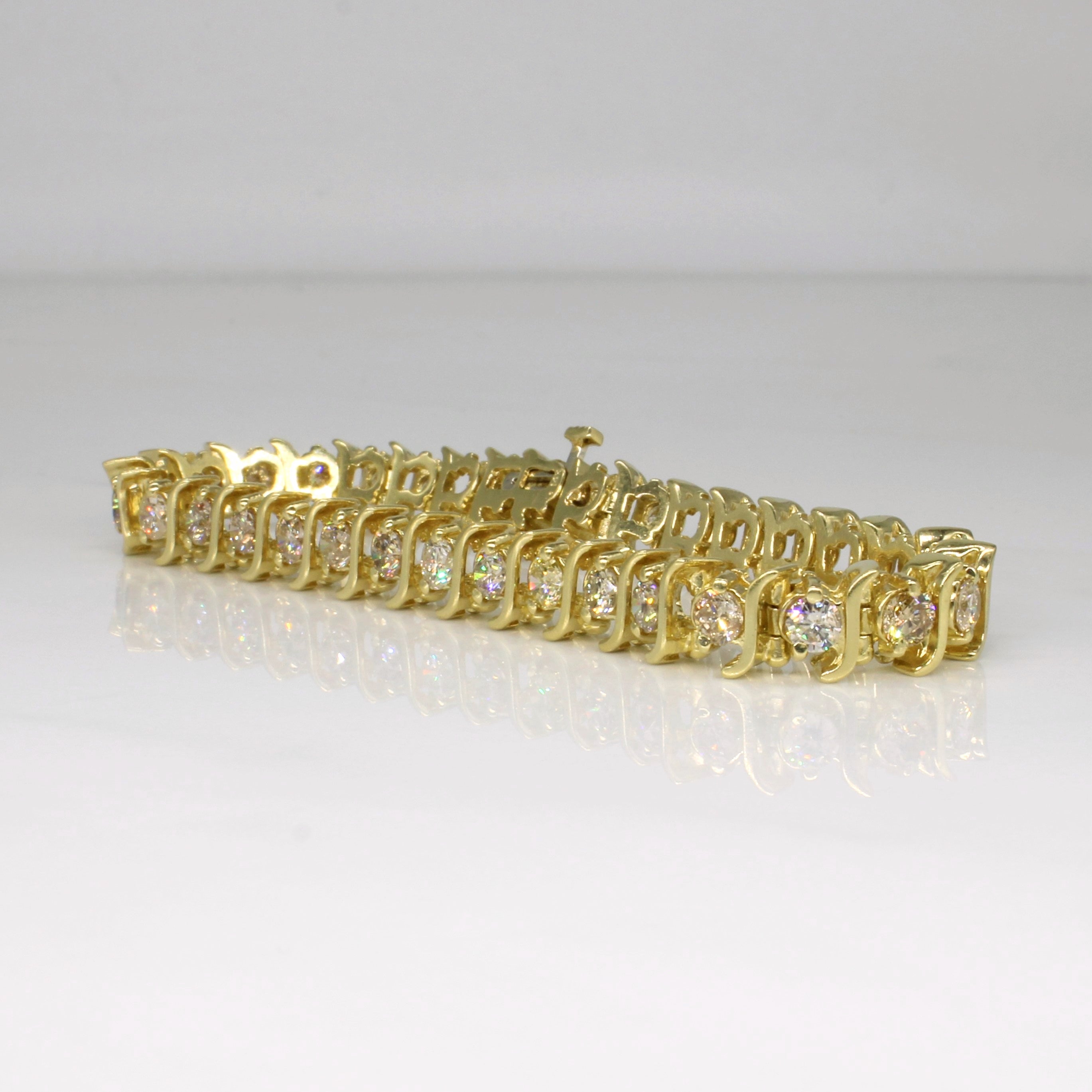 Bracelet de tennis en diamants | 6,00 ct | 17,8 cm |