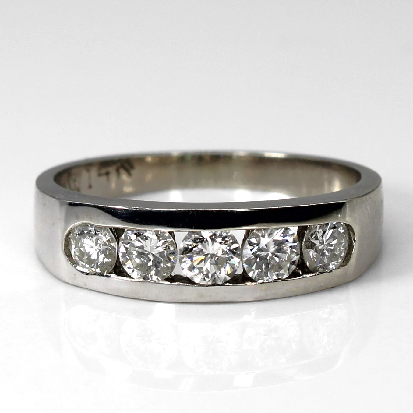 14k White Gold Channel Set Diamond Ring | 1.00ctw | SZ 10 |