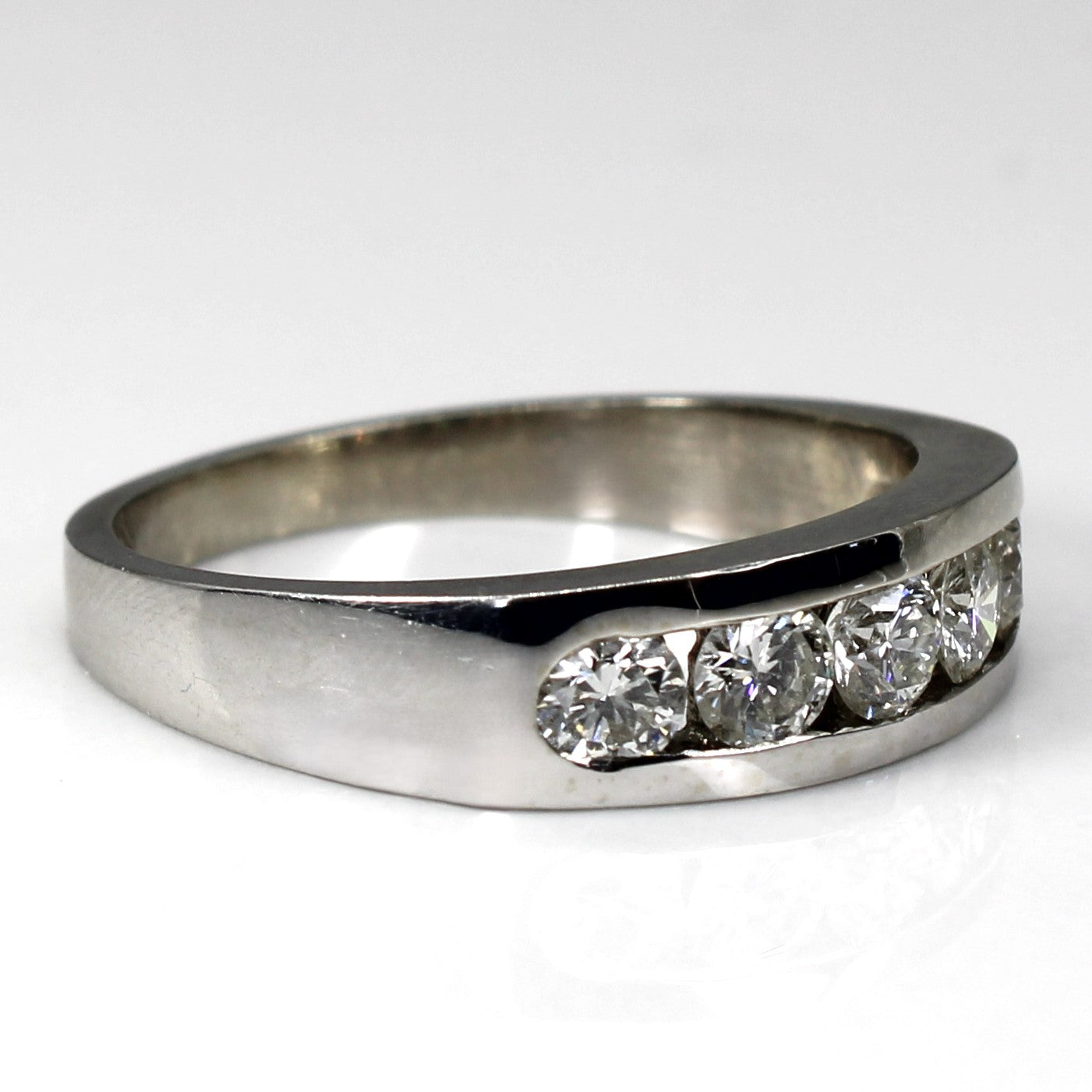 14k White Gold Channel Set Diamond Ring | 1.00ctw | SZ 10 |