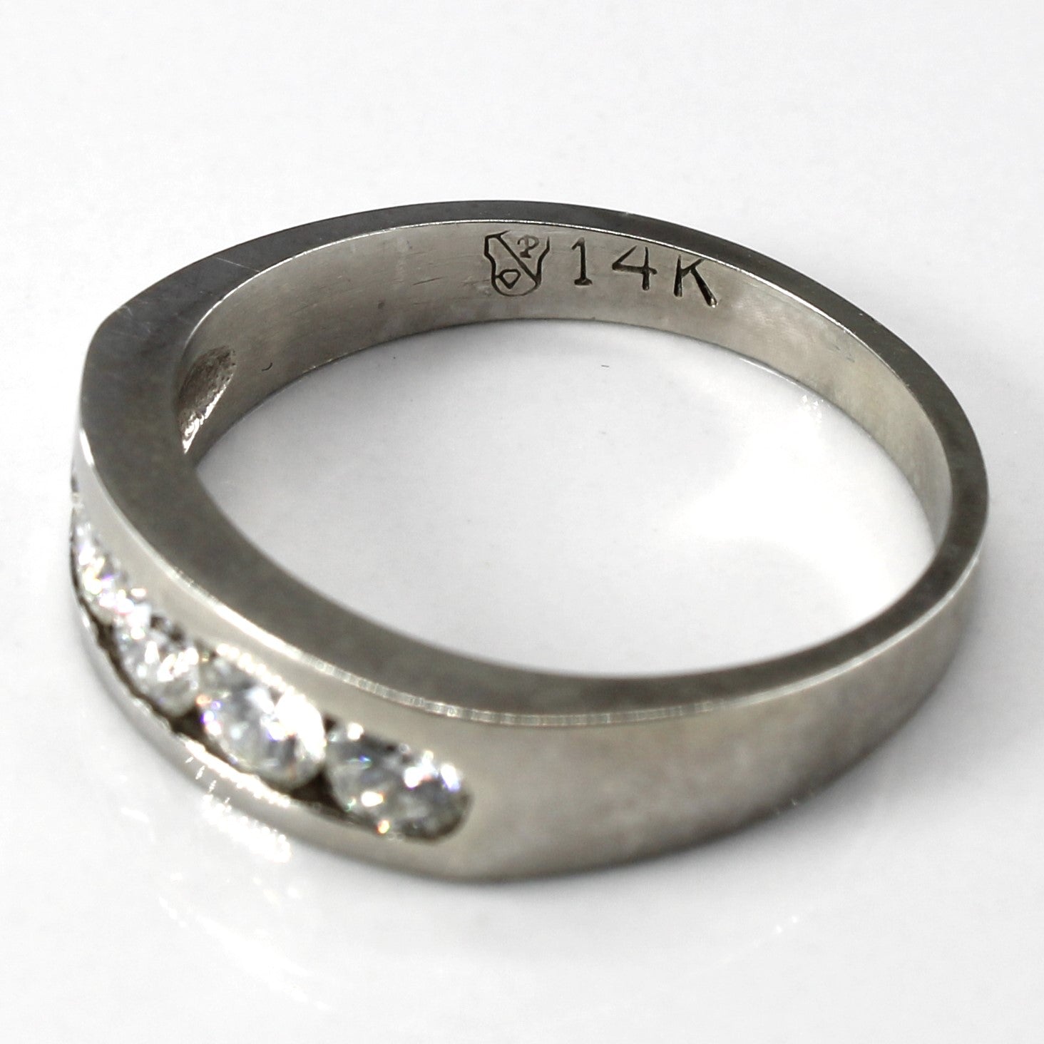 14k White Gold Channel Set Diamond Ring | 1.00ctw | SZ 10 |