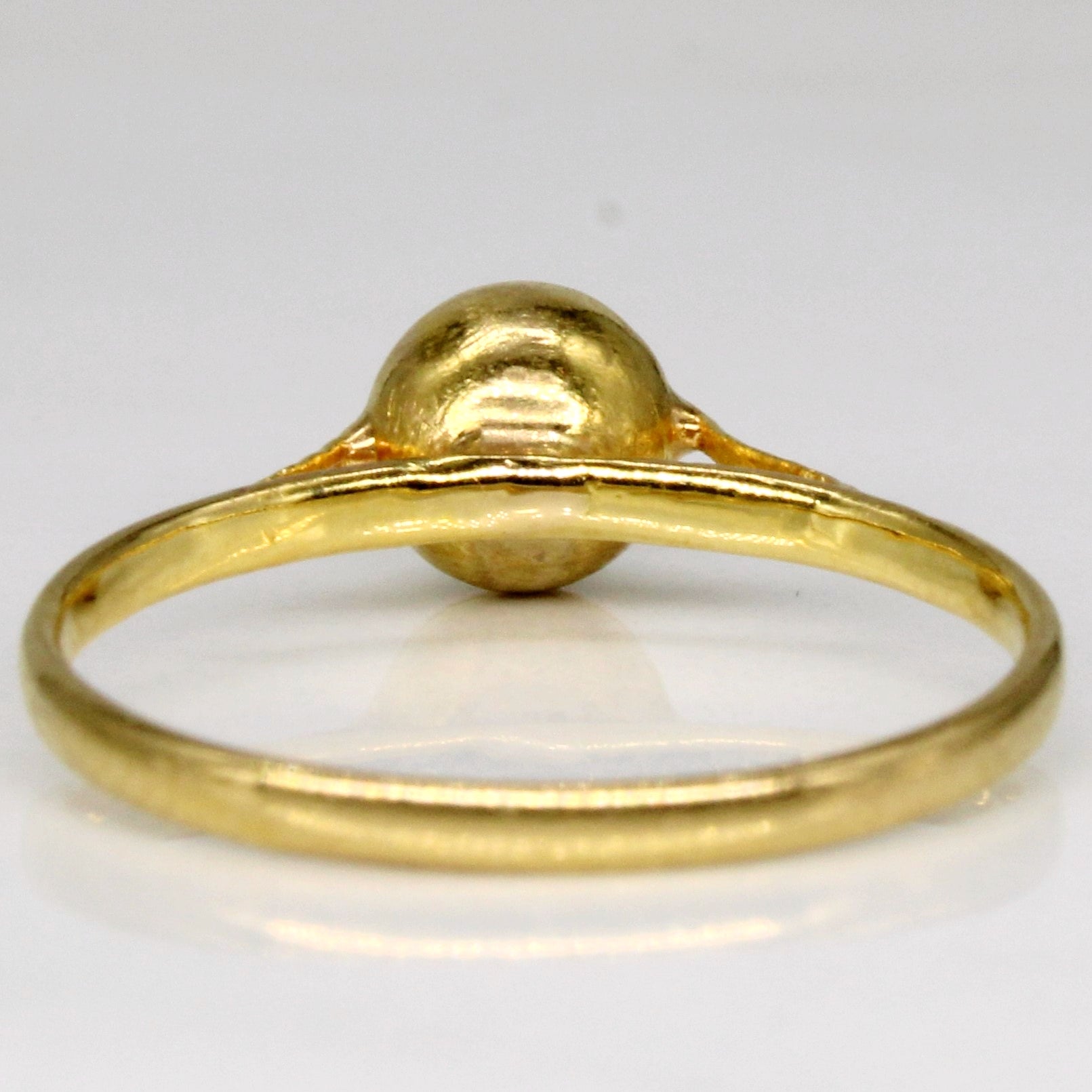 Bague sphérique en or jaune 18 carats | Taille 5 |