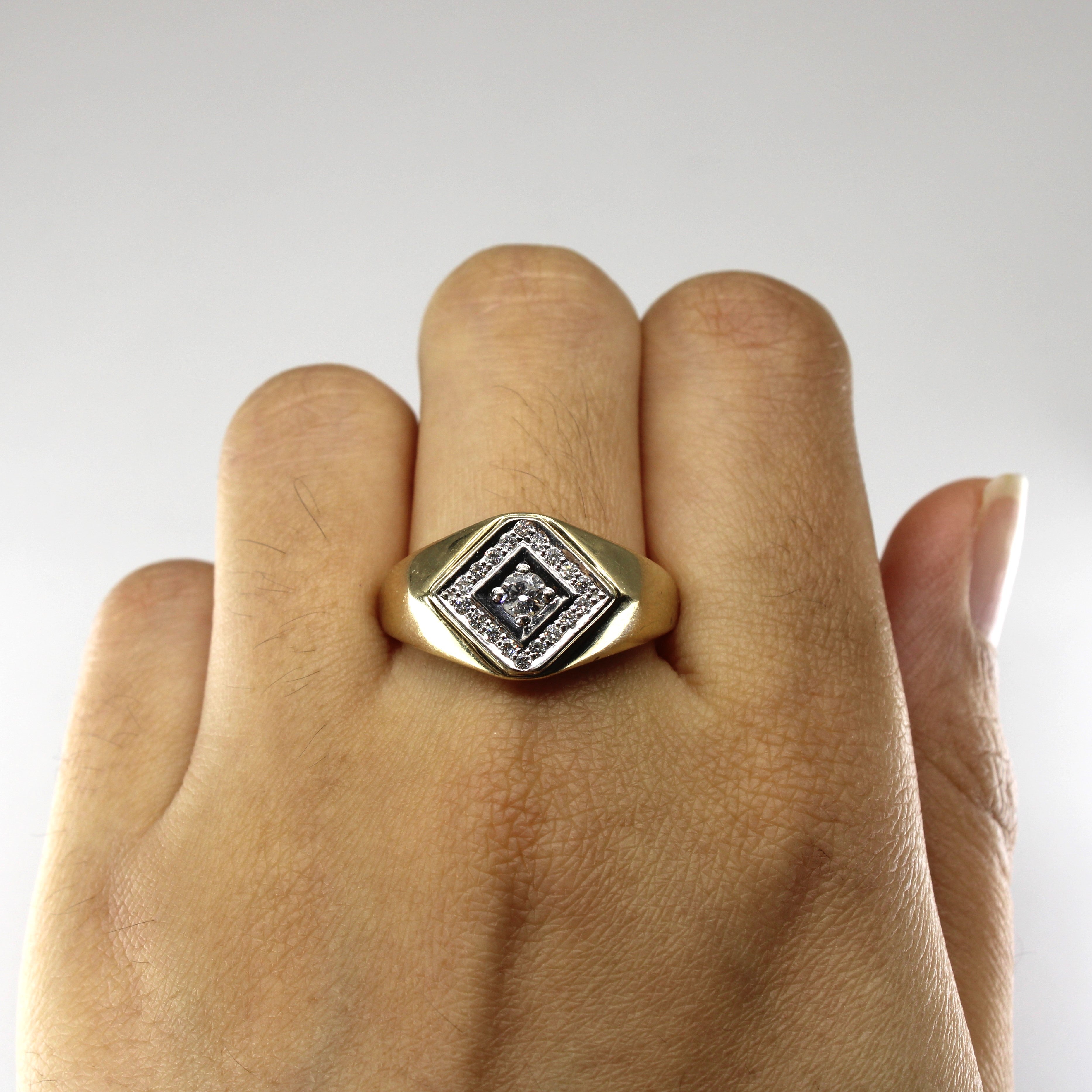 Cluster Diamond Cocktail Ring | 0.32ctw | SZ 10.75 |