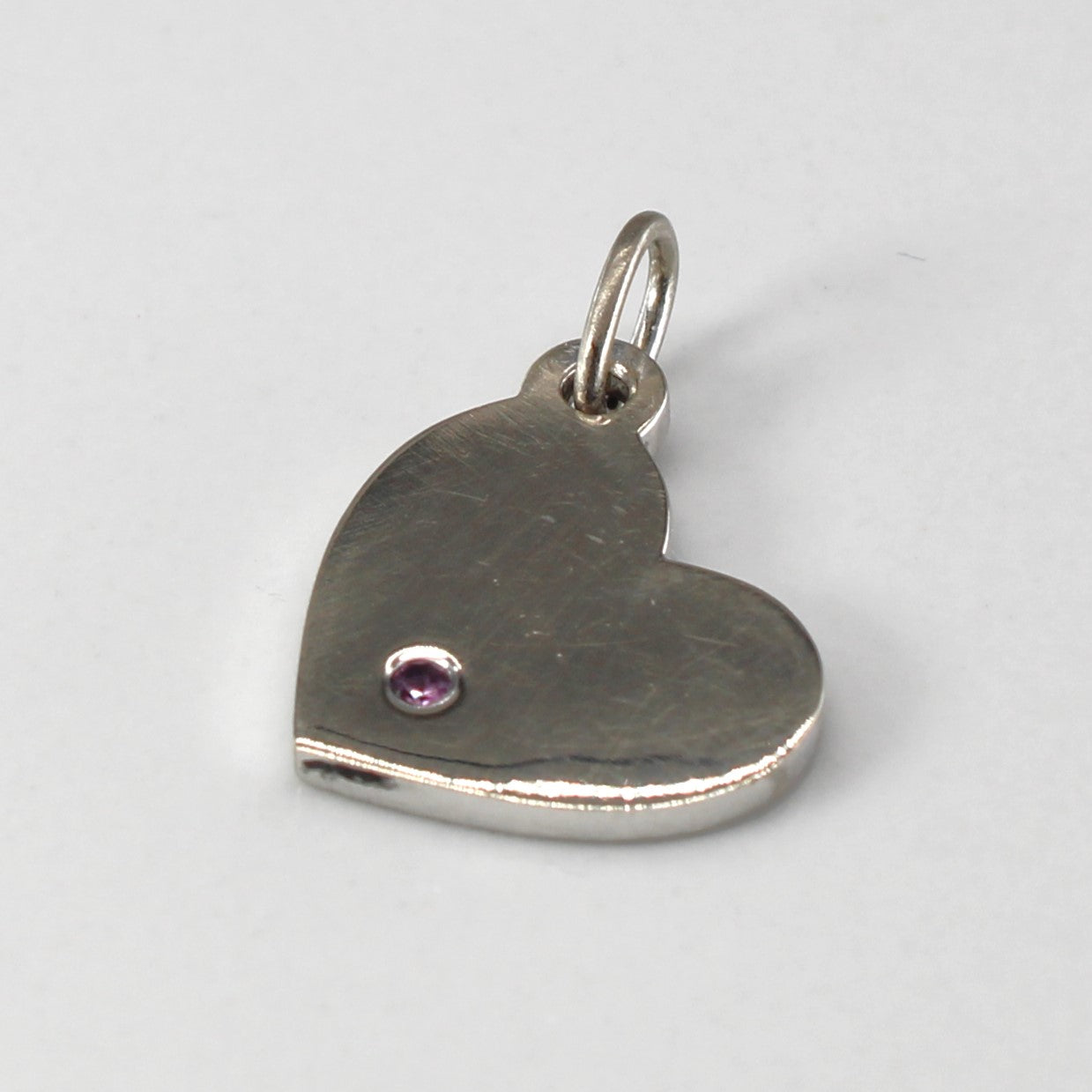 'Tiffany & Co' Heart 18k Pink Sapphire Charm | 0.01ct |