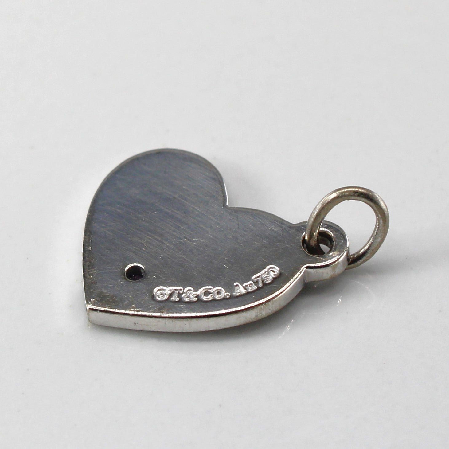 'Tiffany & Co' Heart 18k Pink Sapphire Charm | 0.01ct |