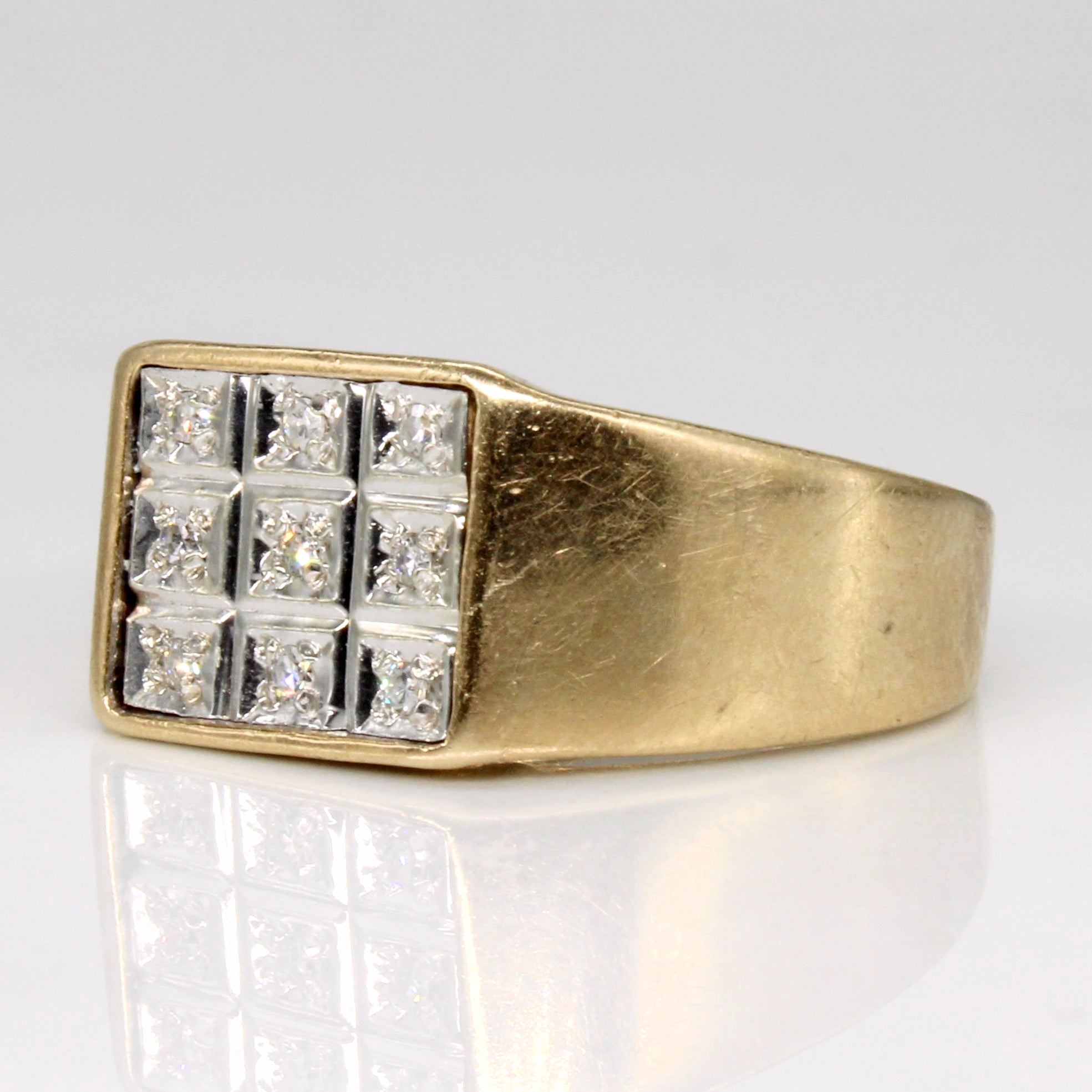 Diamond Grid Ring | 0.09ctw | SZ 6.75 |