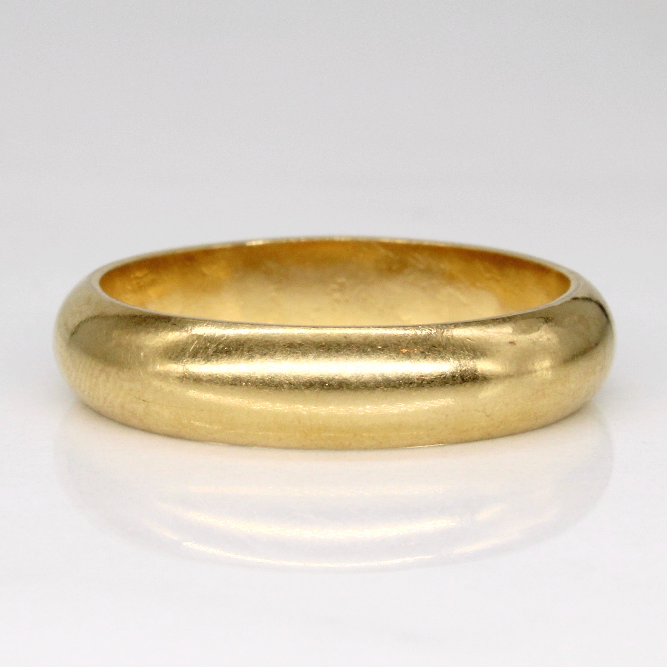 Vintage Italian 18k Yellow Gold Ring | SZ 9 |