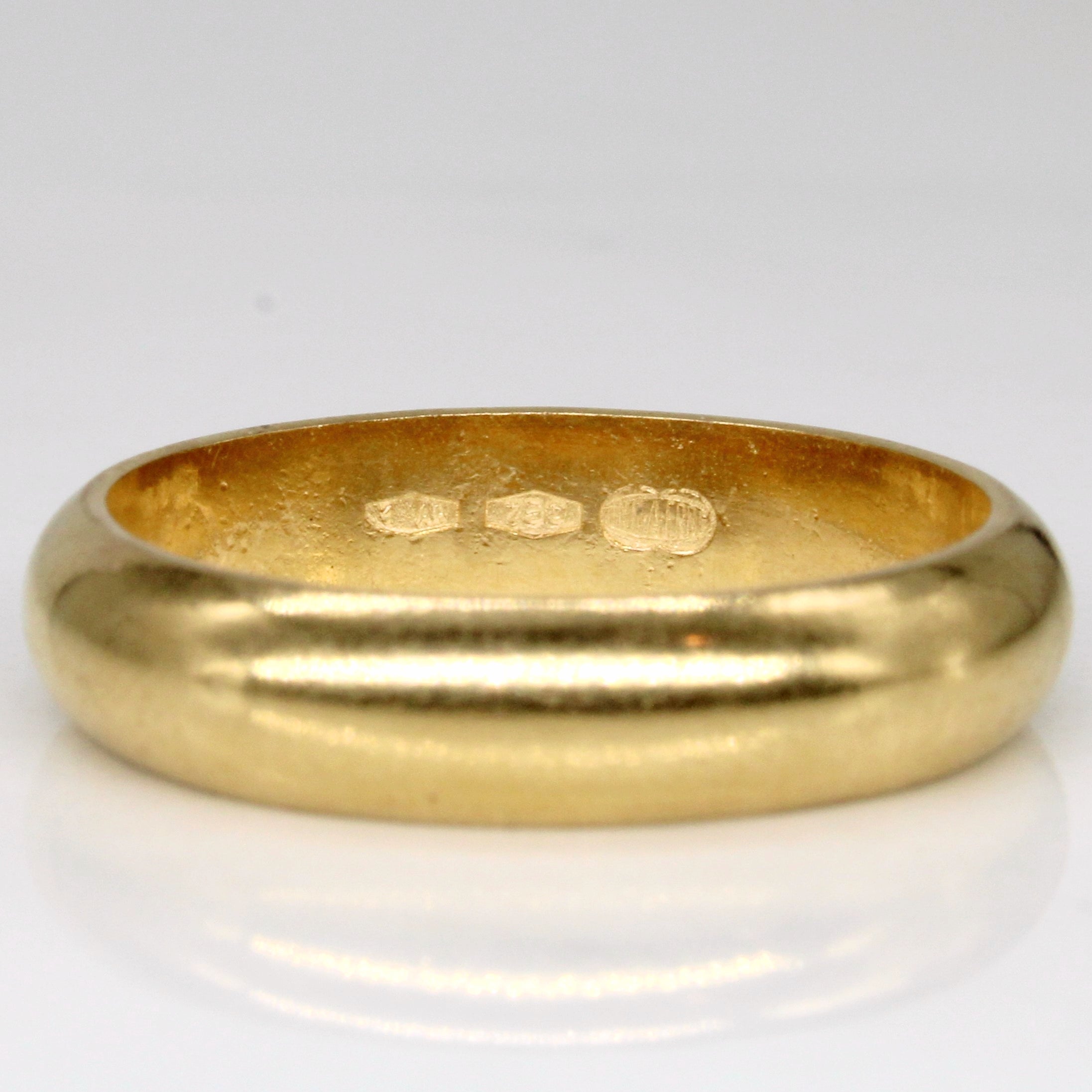 Vintage Italian 18k Yellow Gold Ring | SZ 9 |
