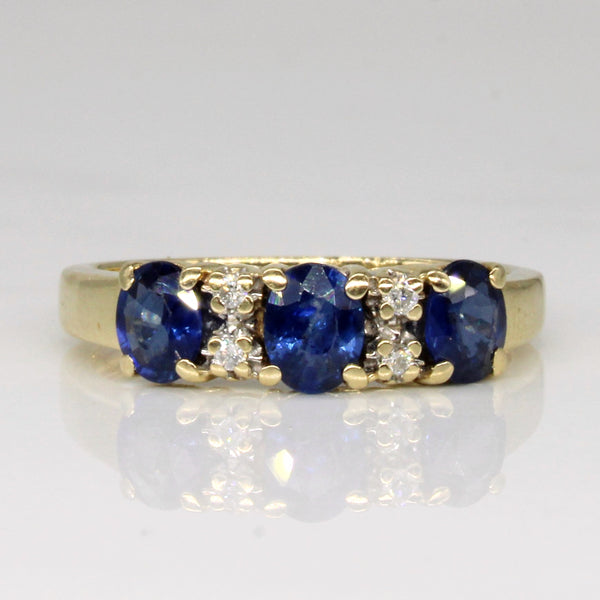 Sapphire & Diamond Ring | 1.02ctw, 0.04ctw | SZ 6.5 |