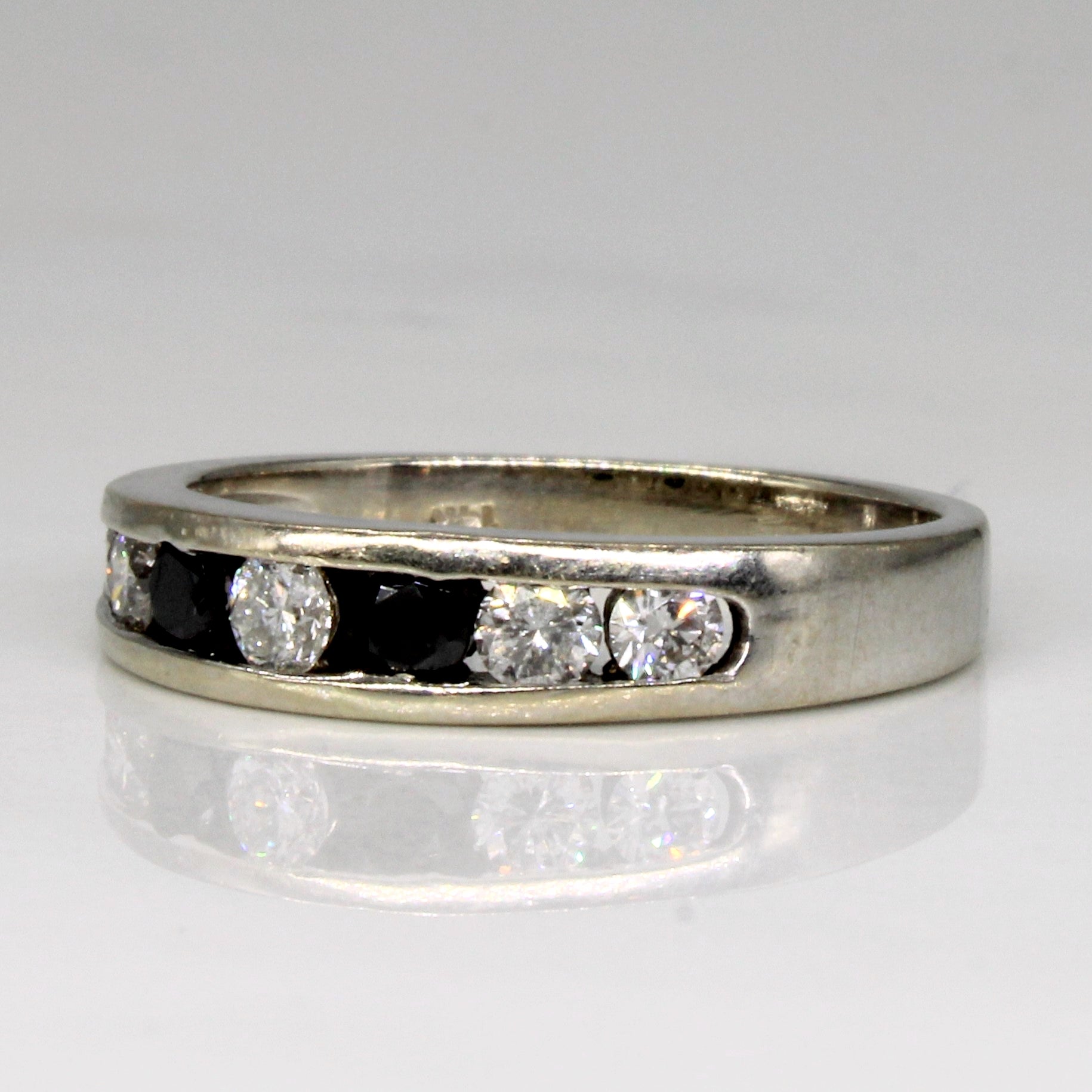 Channel Set Diamond & Sapphire Ring | 0.36ctw, 0.16ctw | SZ 6.75 |