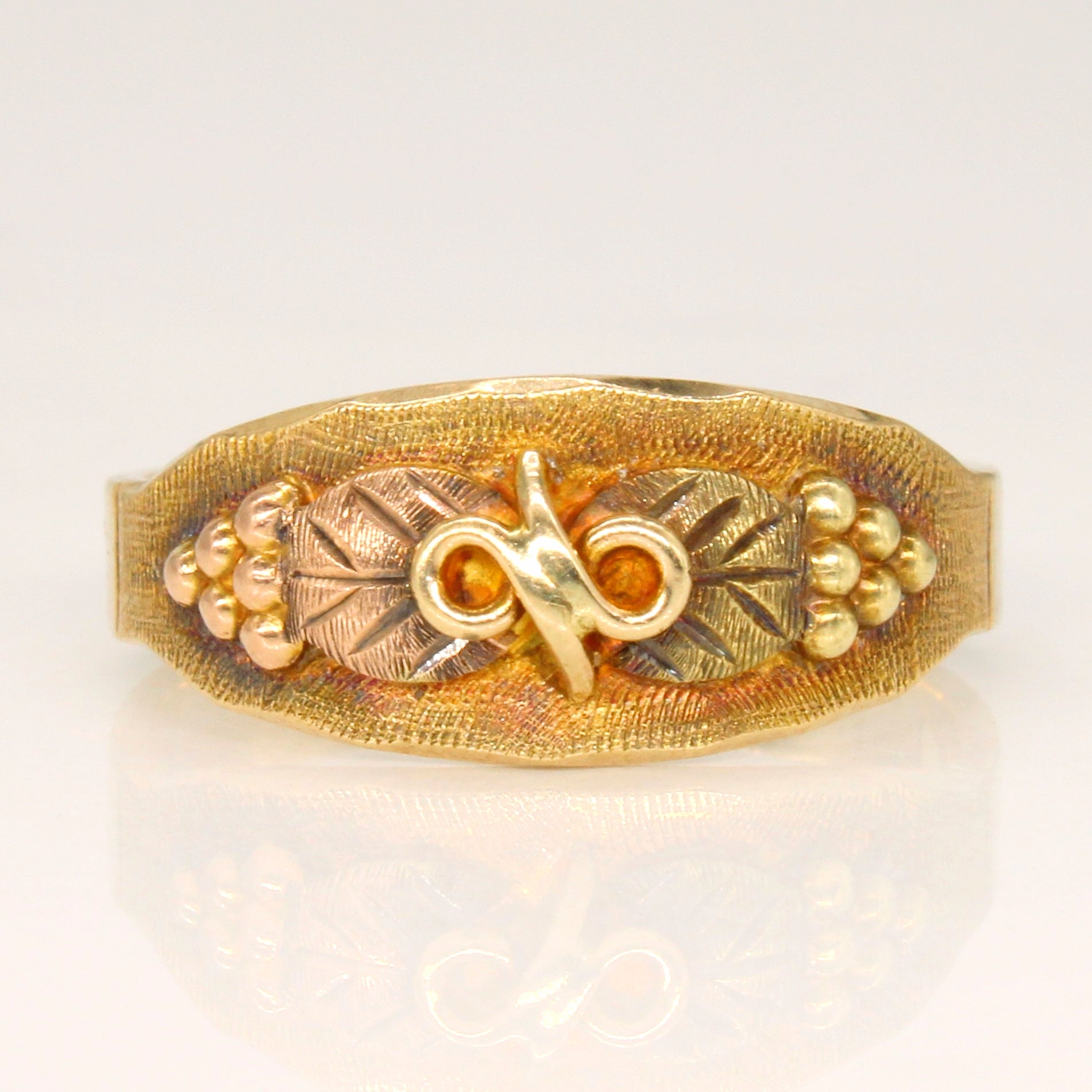 Bague en or tricolore 10 carats | Taille 7,25 |