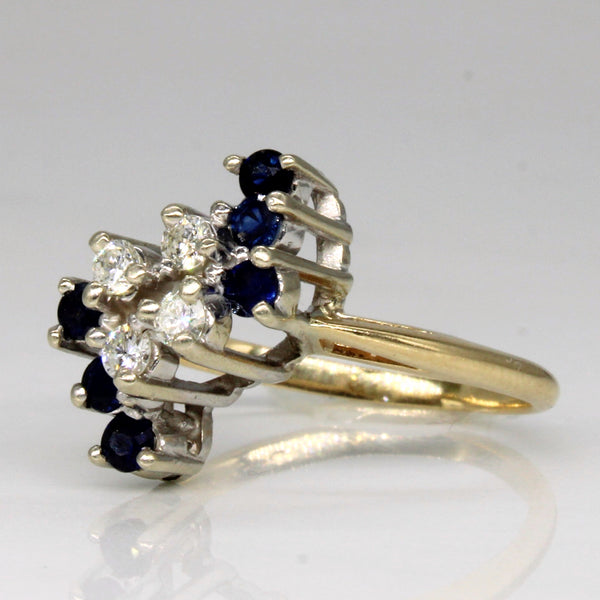 Sapphire & Diamond High Set Ring | 0.24ctw, 0.16ctw | SZ 6 |
