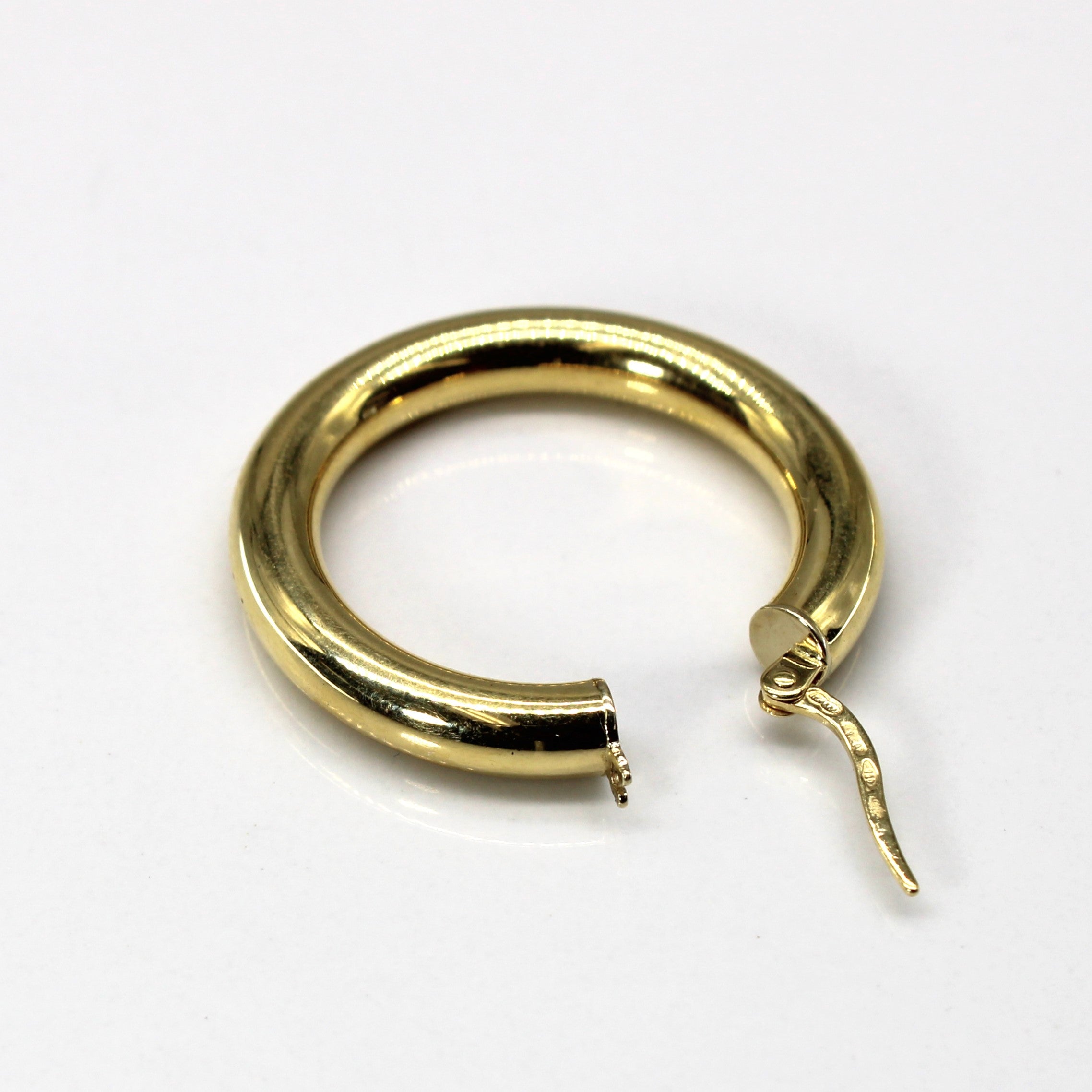 Italian 18k Yellow Gold Hoop Earrings