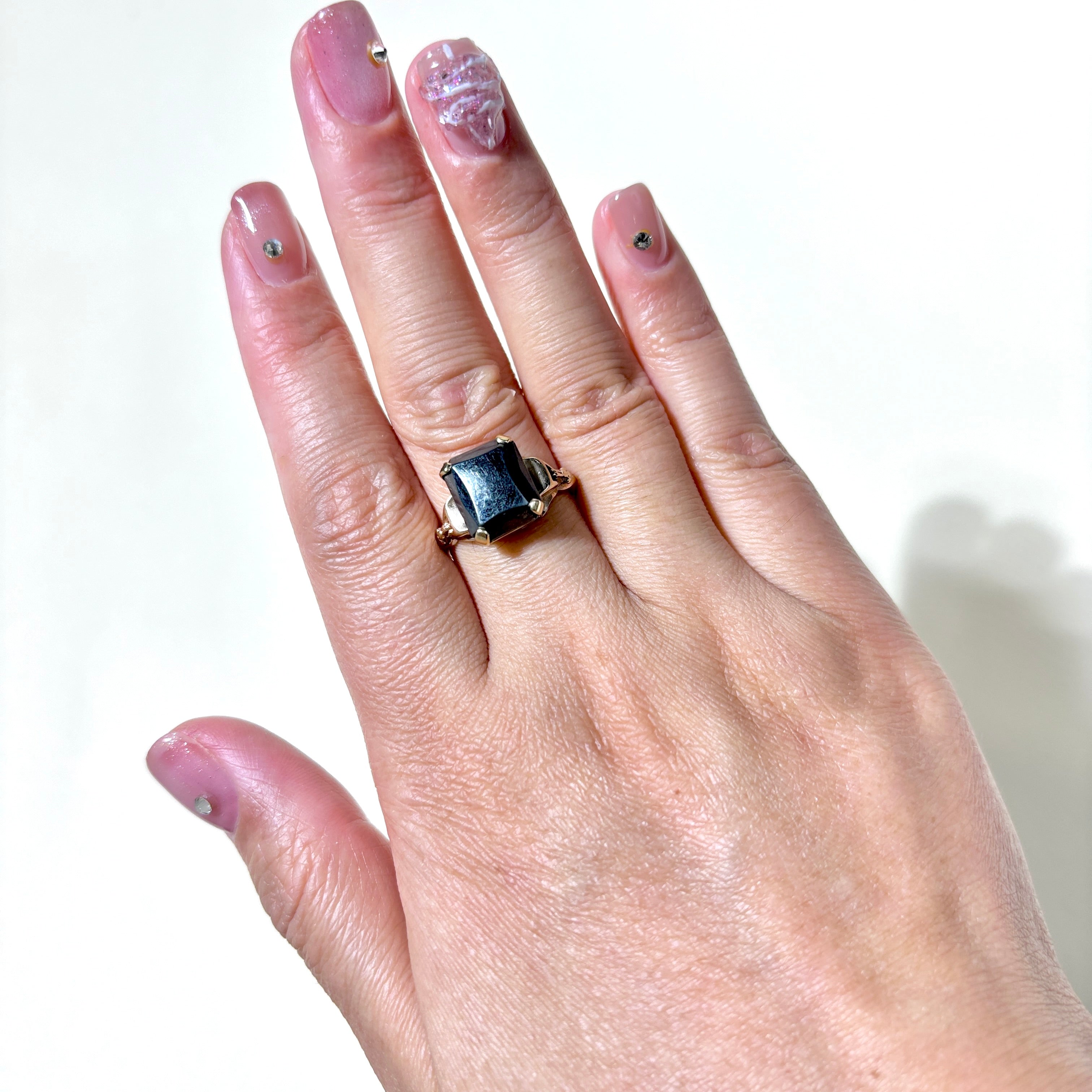 10K Yellow Gold Hematite Ring | 3.39ct | SZ 7.75 |