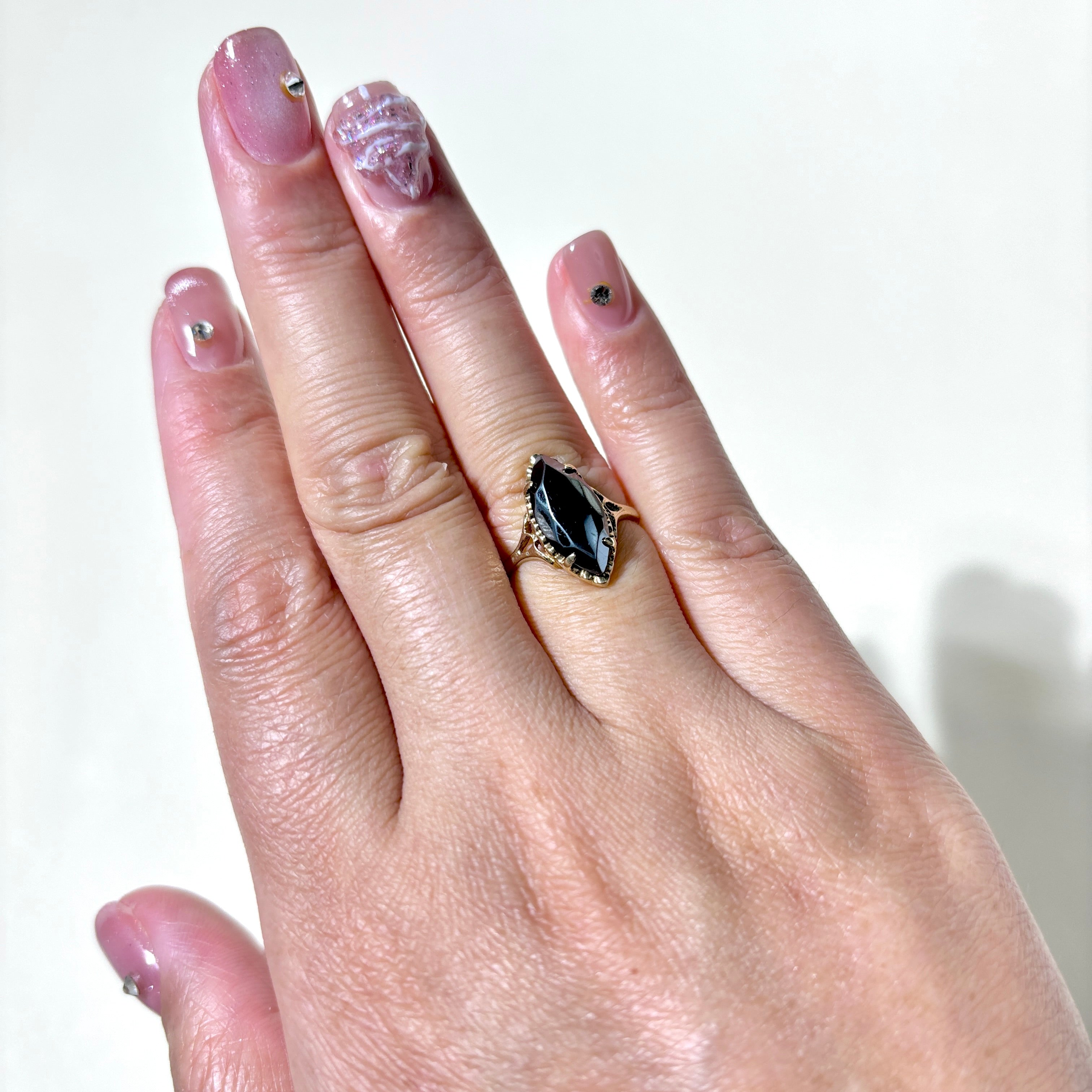 10K Yellow Gold Hematite Ring | 2.59ct | SZ 5.25 |