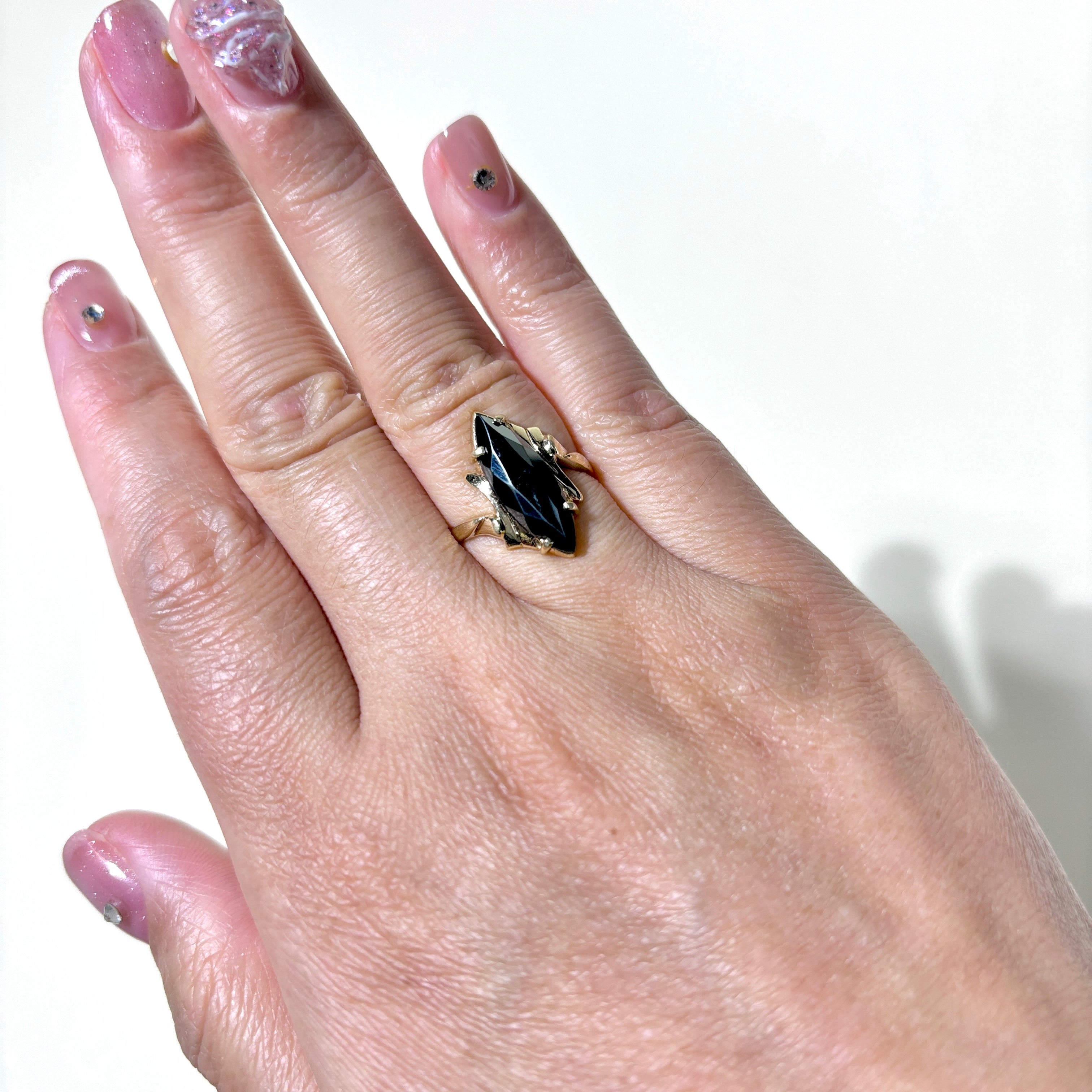10K Yellow Gold Hematite Ring | 2.09ct | SZ 6.25 |