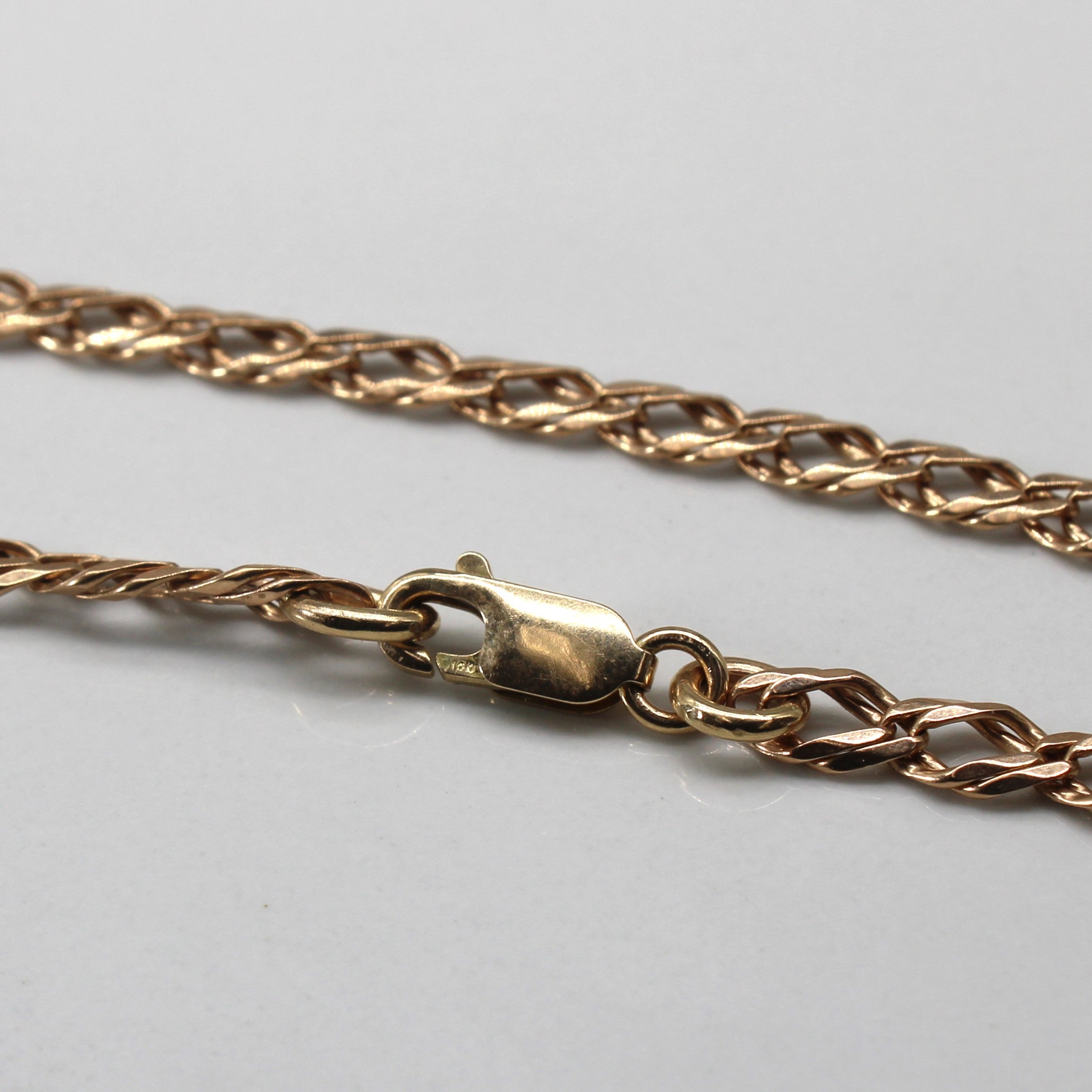 10k Yellow Gold Double Curb Link Chain | 23"|