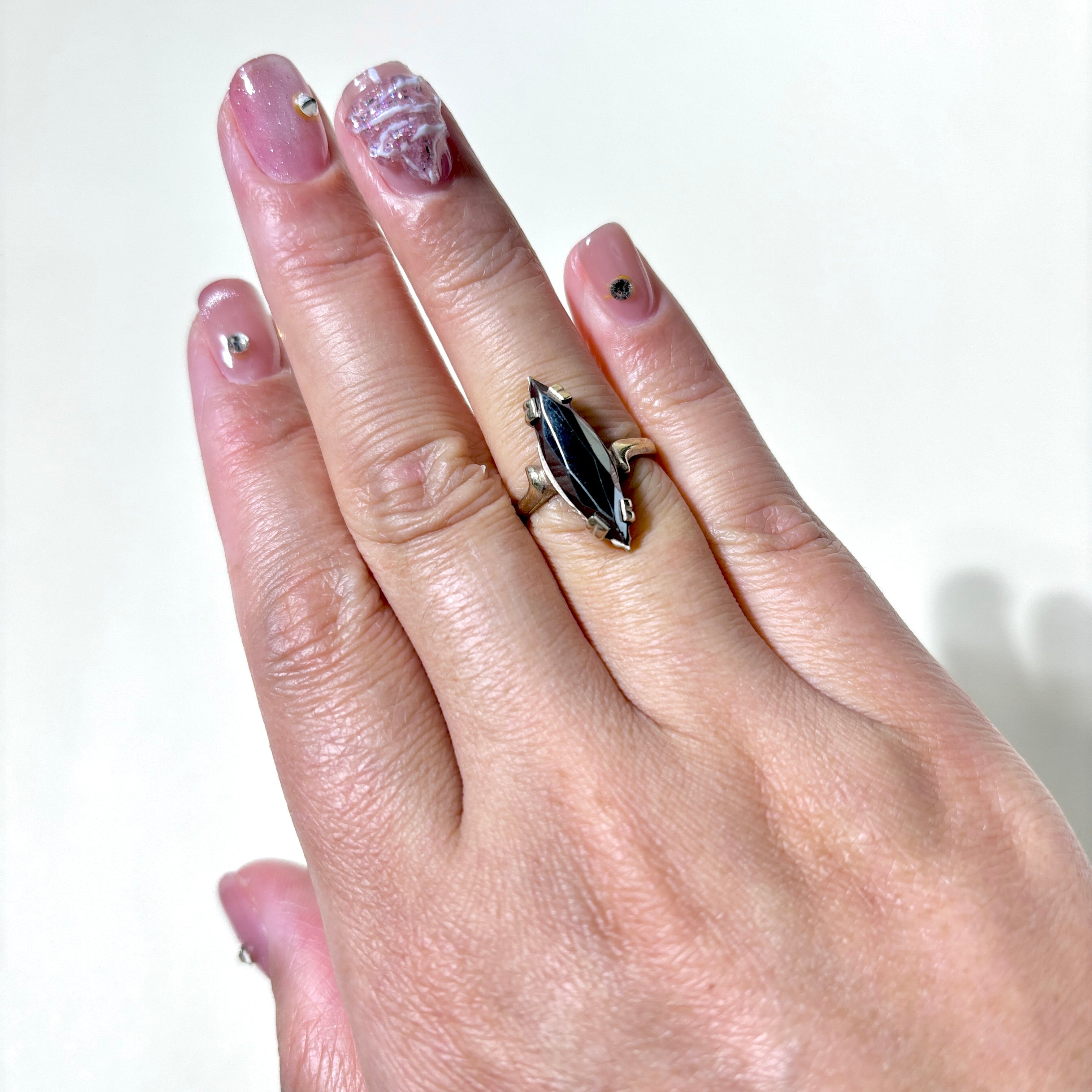 10K Yellow Gold Hematite Ring | 3.18ct | SZ 4.75 |