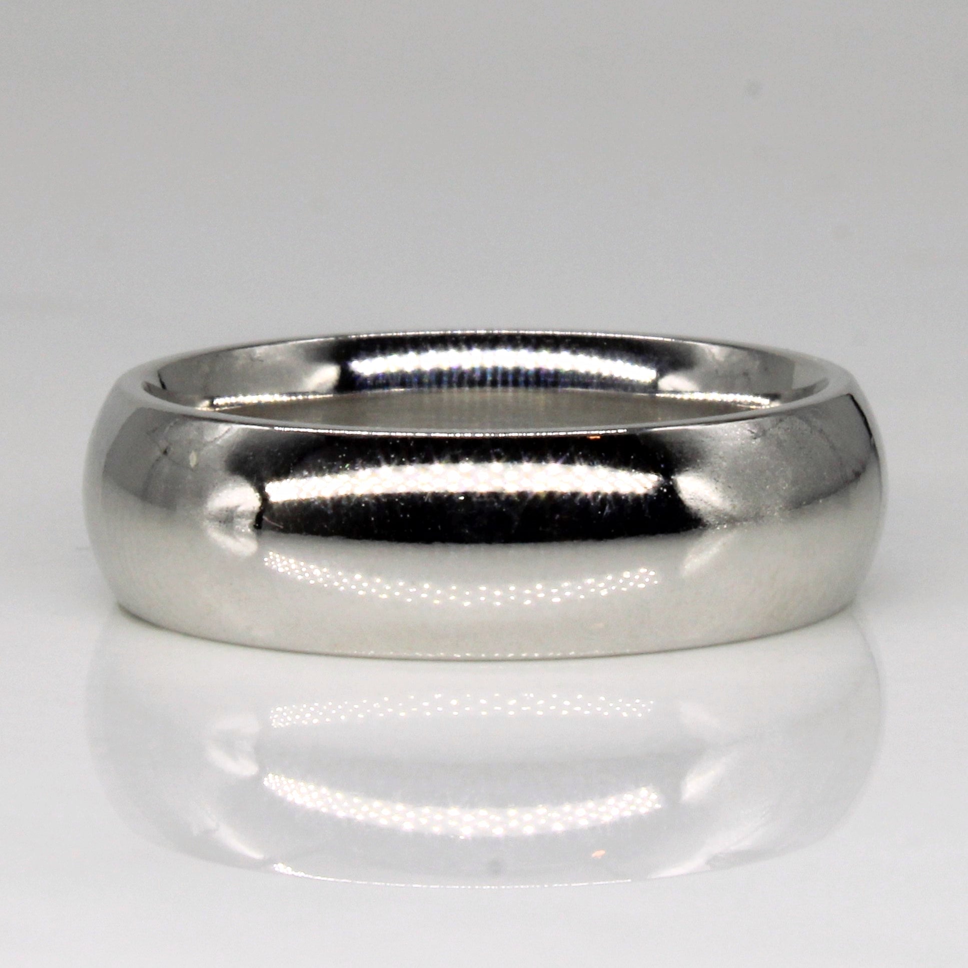 14k White Gold Wedding Band | SZ 8 |