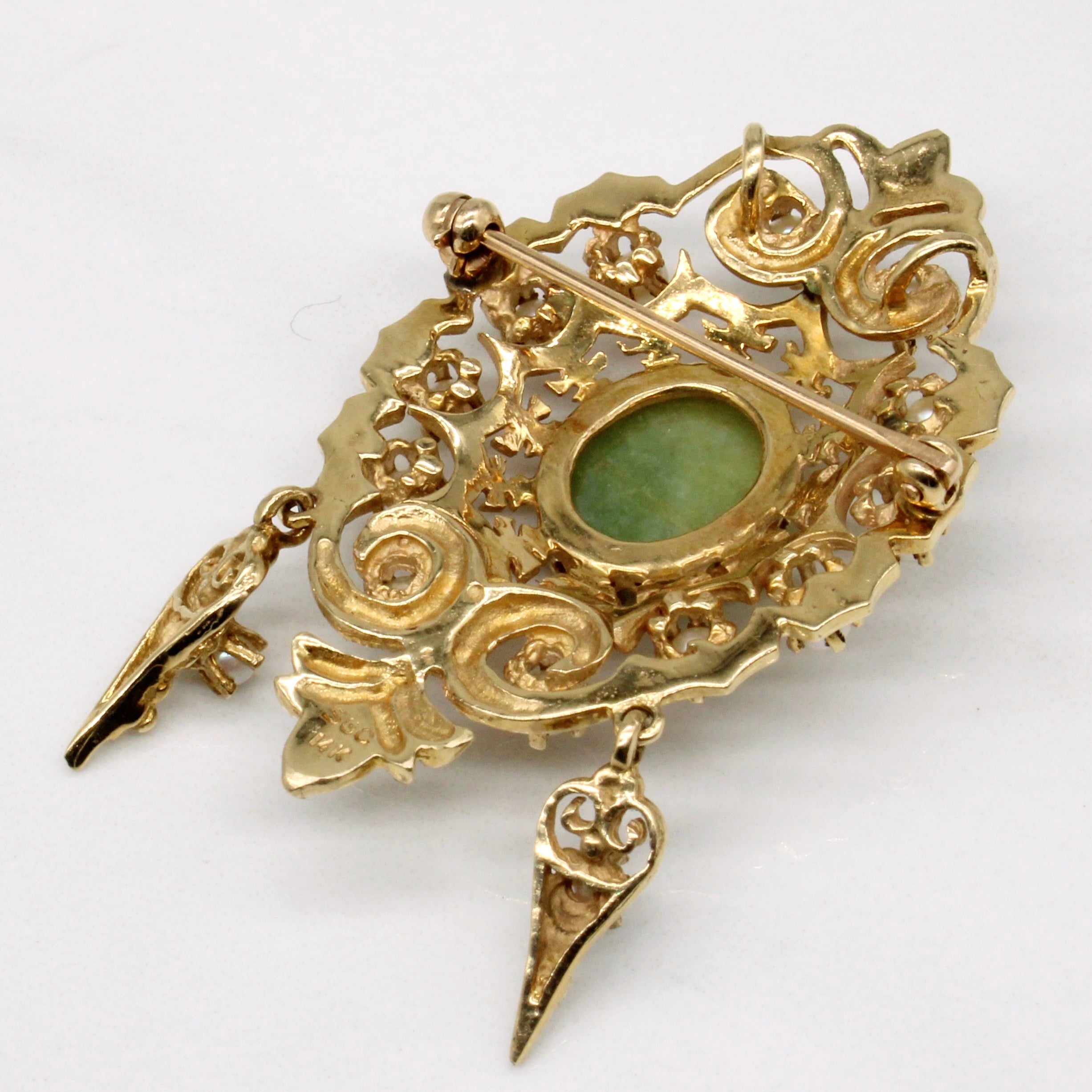 Jadeite & Pearl Brooch | 3.60ct |