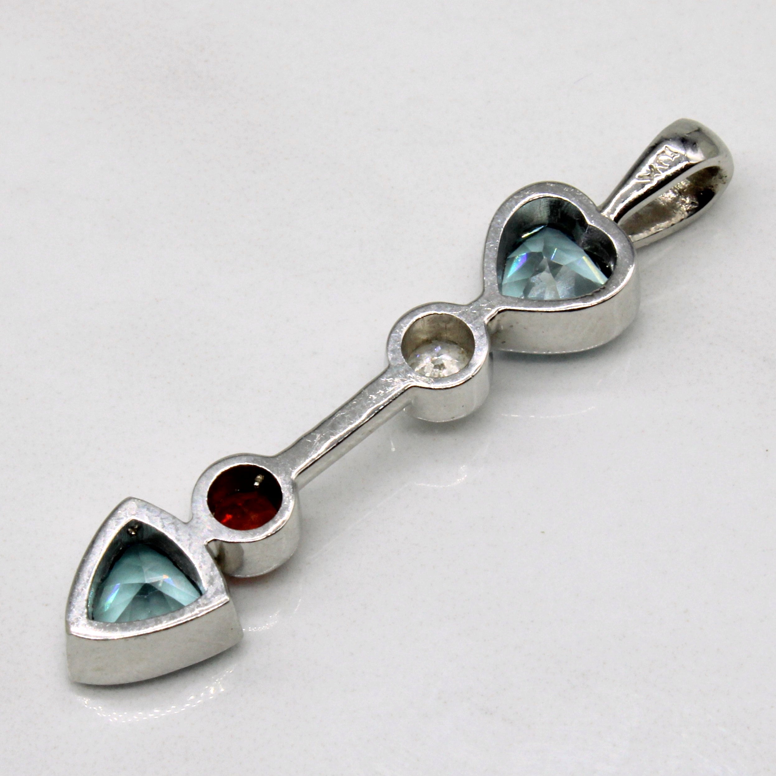Blue Topaz & Diamond Pendant | 2.00ctw, 0.25ct |