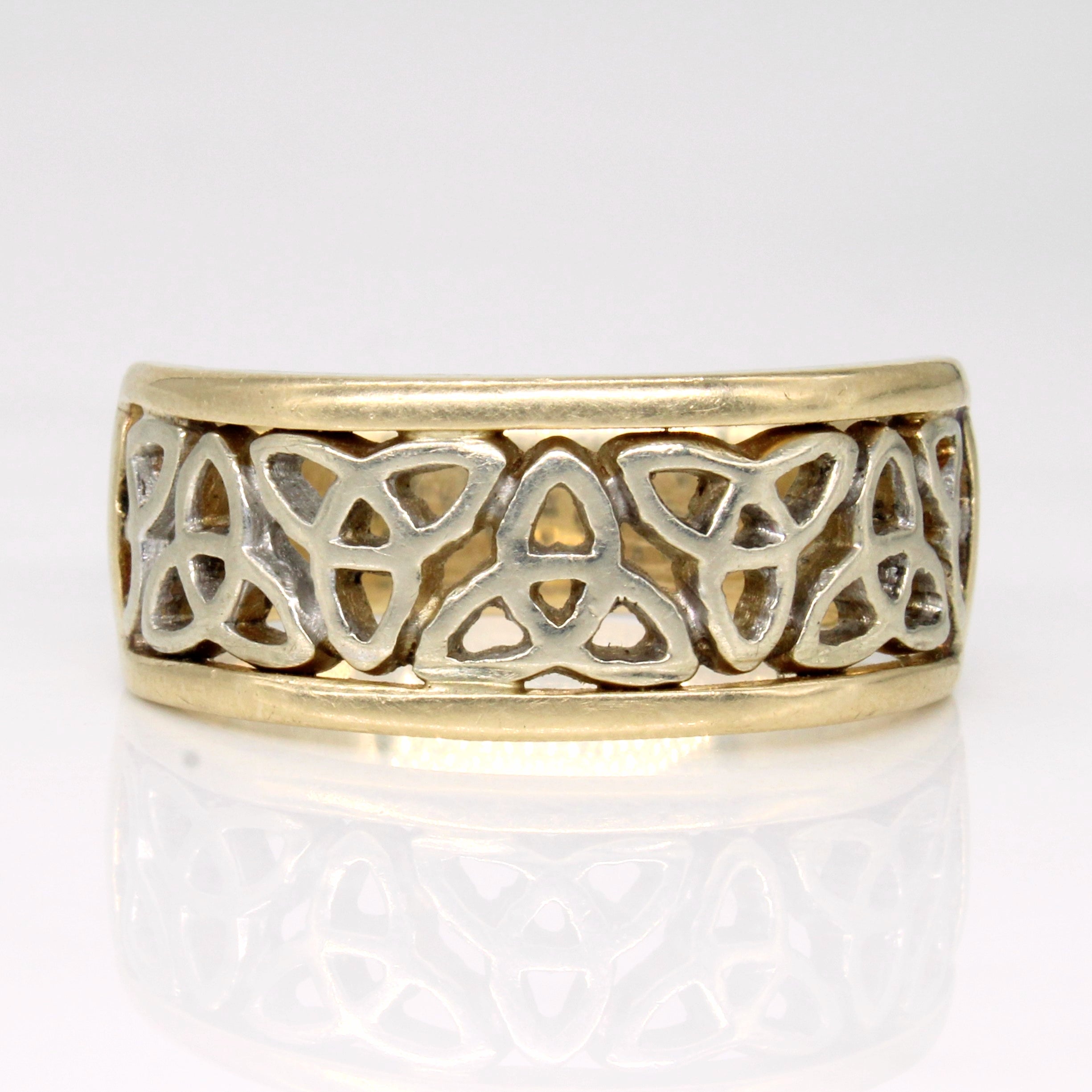 14k Two Tone Gold Lattice Ring | SZ 13.5 |
