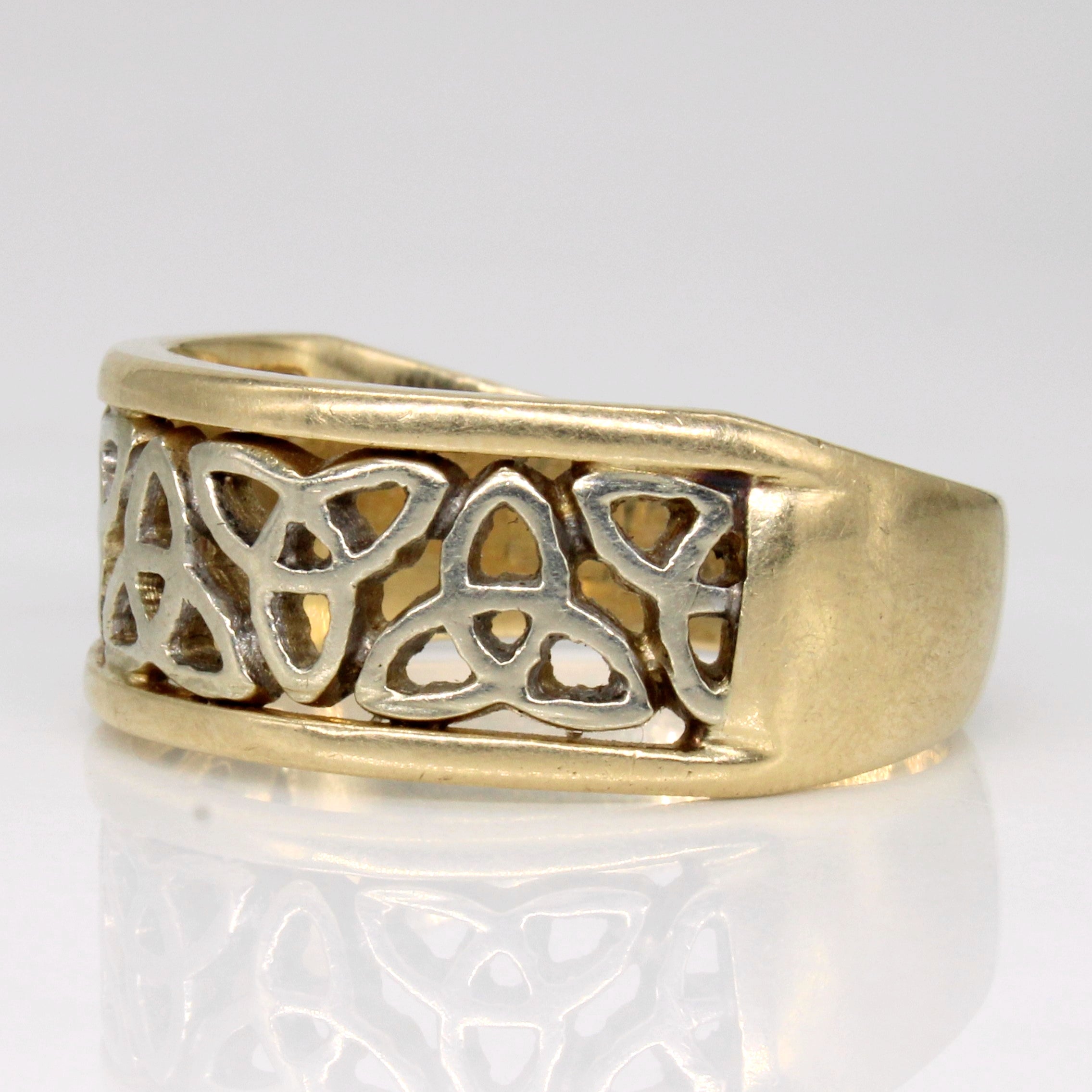 14k Two Tone Gold Lattice Ring | SZ 13.5 |
