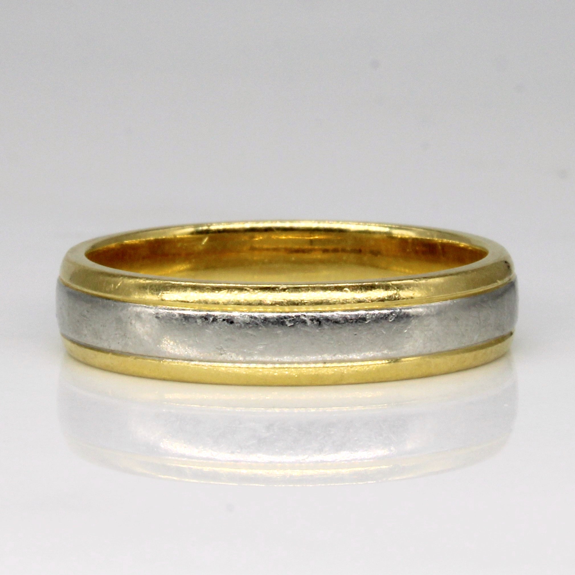 Hallmarked 18k and Platinum Band | SZ 10.25 |