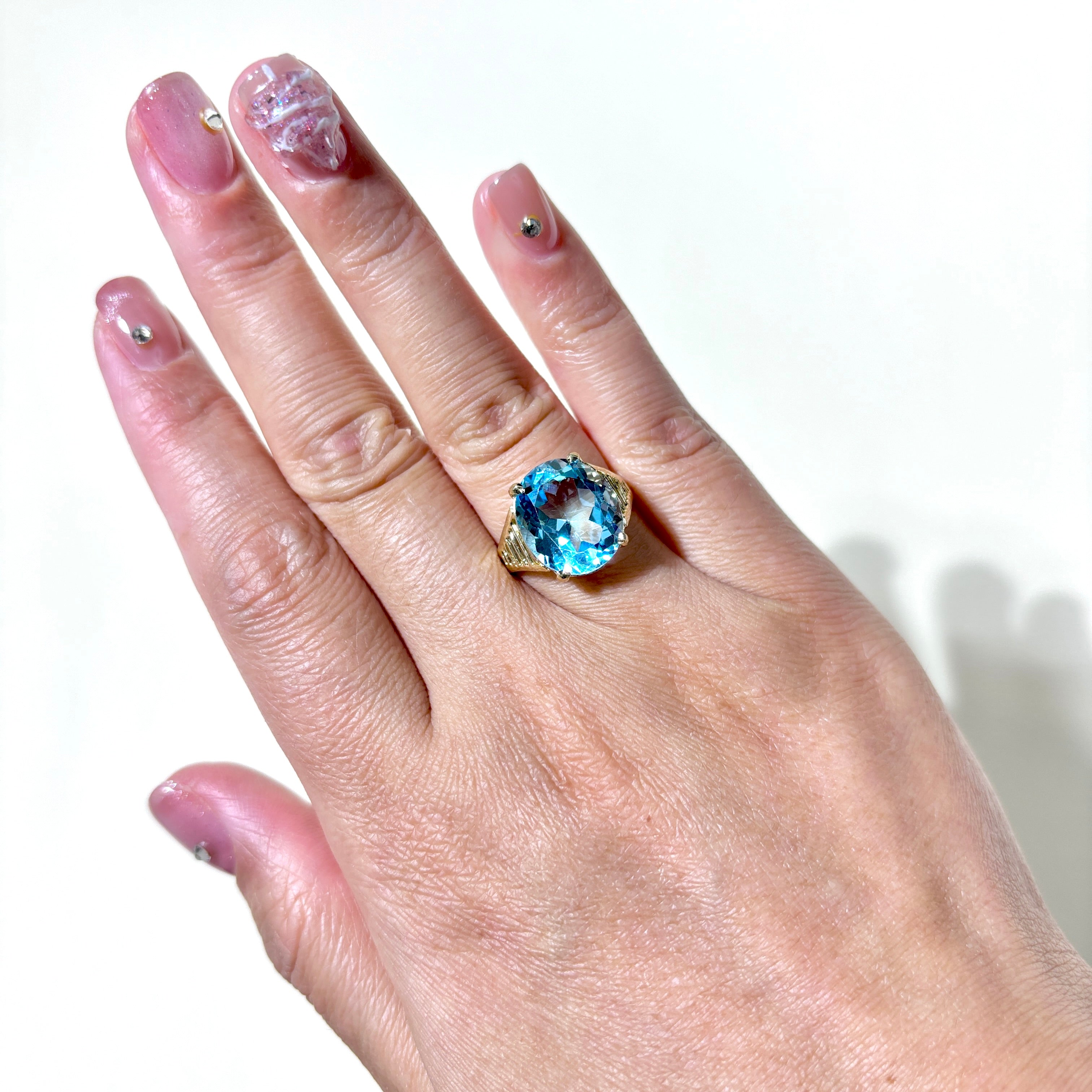 14K Yellow Gold Topaz Cocktail Ring | 9.30ct | SZ 6 |