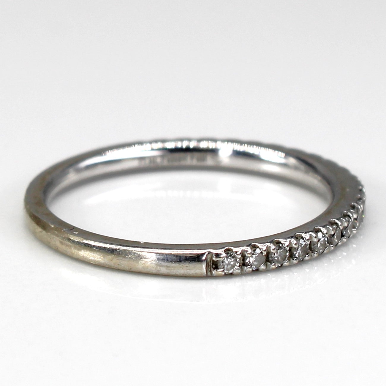 Bague demi-éternité sertie de diamants pavés | 0,20 ct | Taille 5,75 |