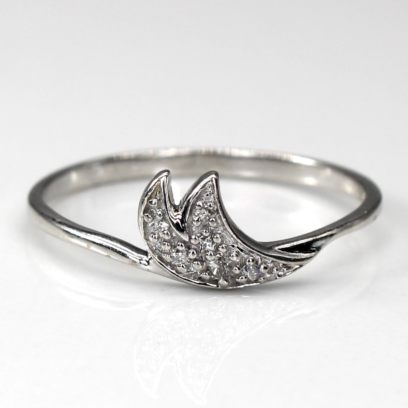 Bague sertie de diamants | 0,03 ct | Taille 6,75 |
