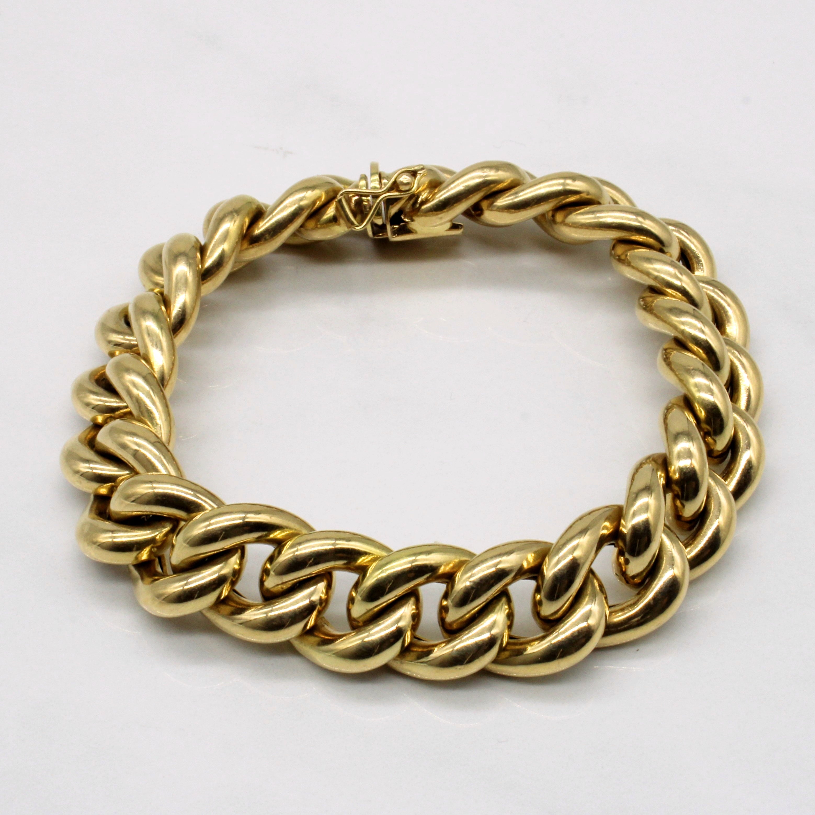 18k Yellow Gold Curb Link Bracelet | 7.75" |