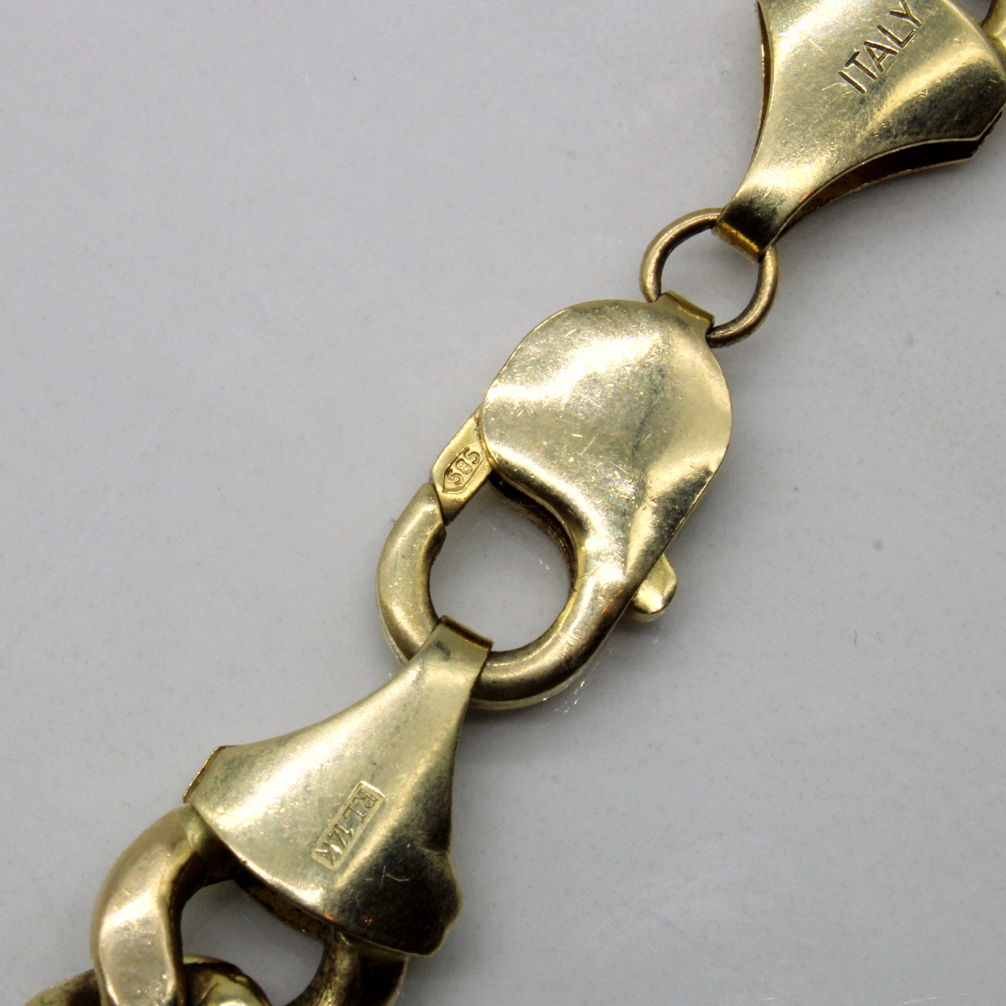 14k Yellow Gold Curb Link Chain | 24" |