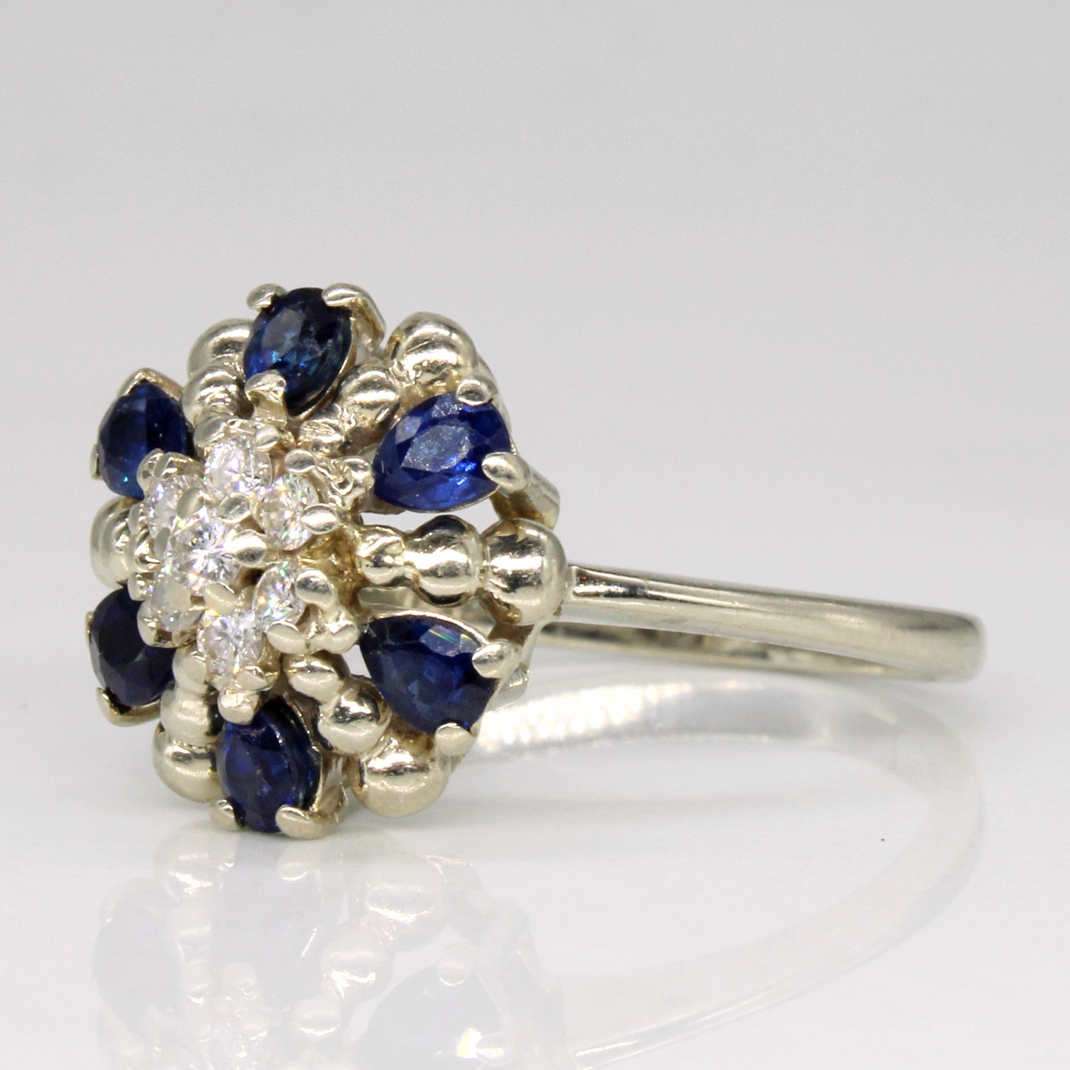 Sapphire & Diamond Cocktail Ring | 0.66ctw, 0.15ctw | SZ 7.25 |