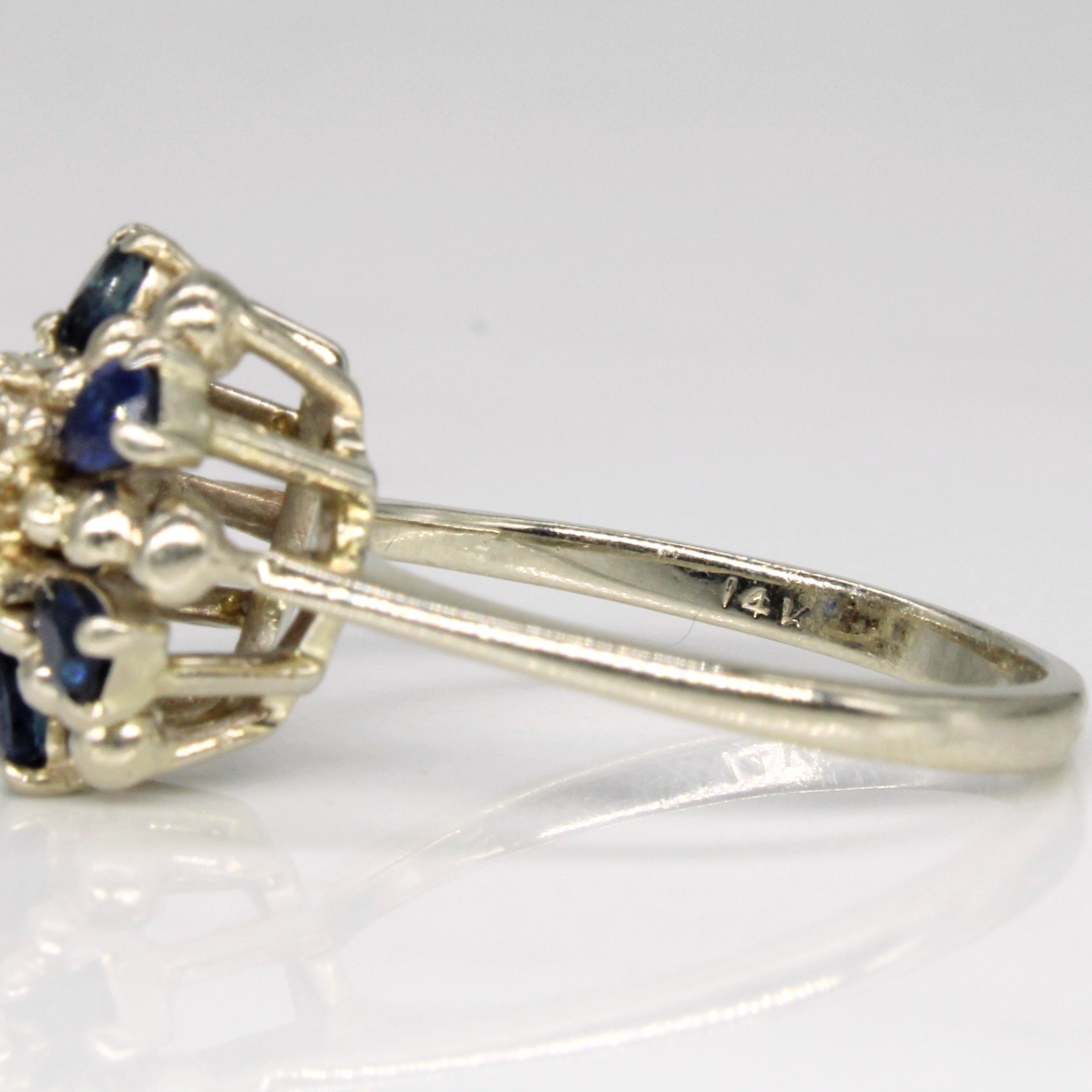Sapphire & Diamond Cocktail Ring | 0.66ctw, 0.15ctw | SZ 7.25 |