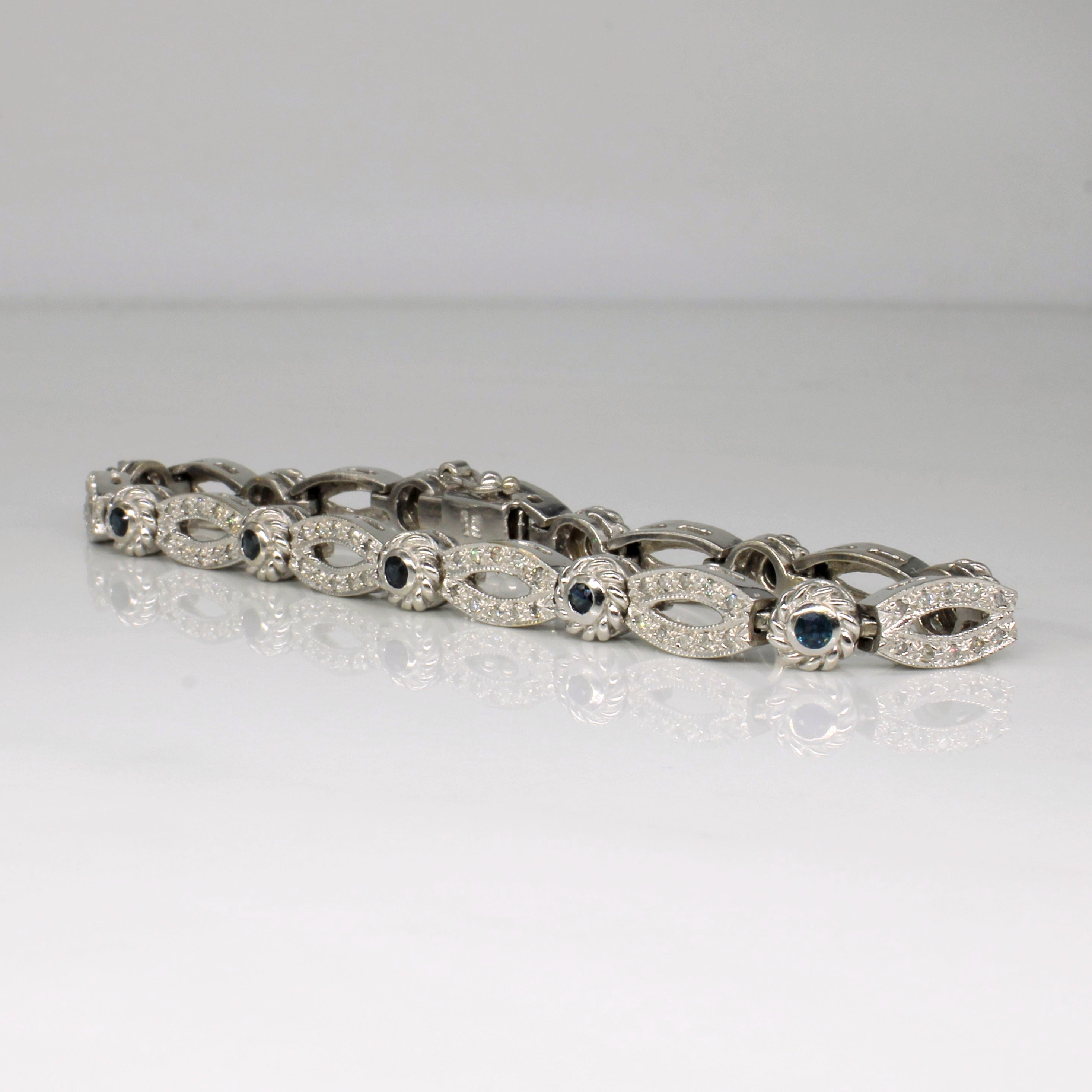 Sapphire & Diamond Bracelet | 1.00ctw, 0.55ctw | 7.5" |